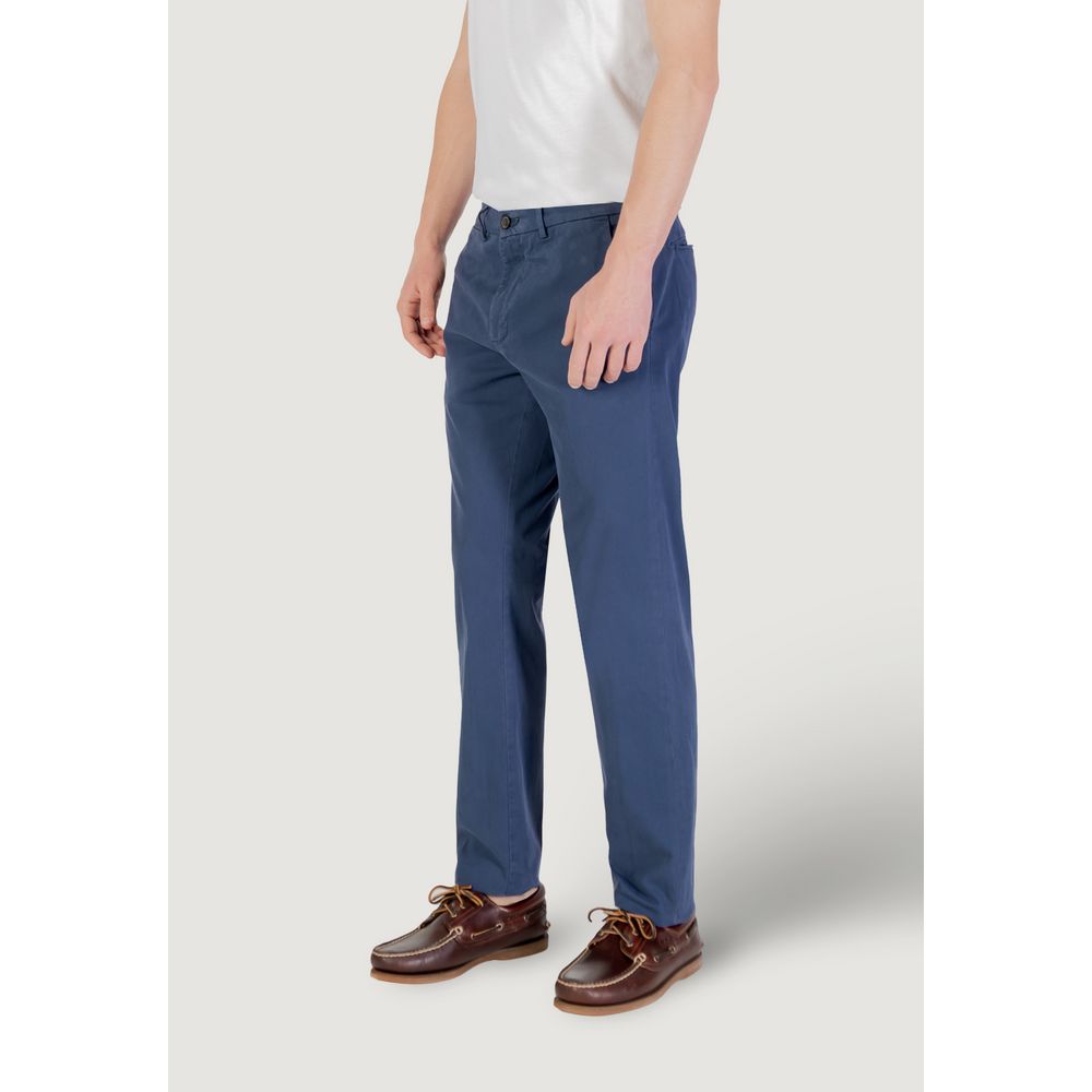 Blue Cotton Skinny Pant Borghese