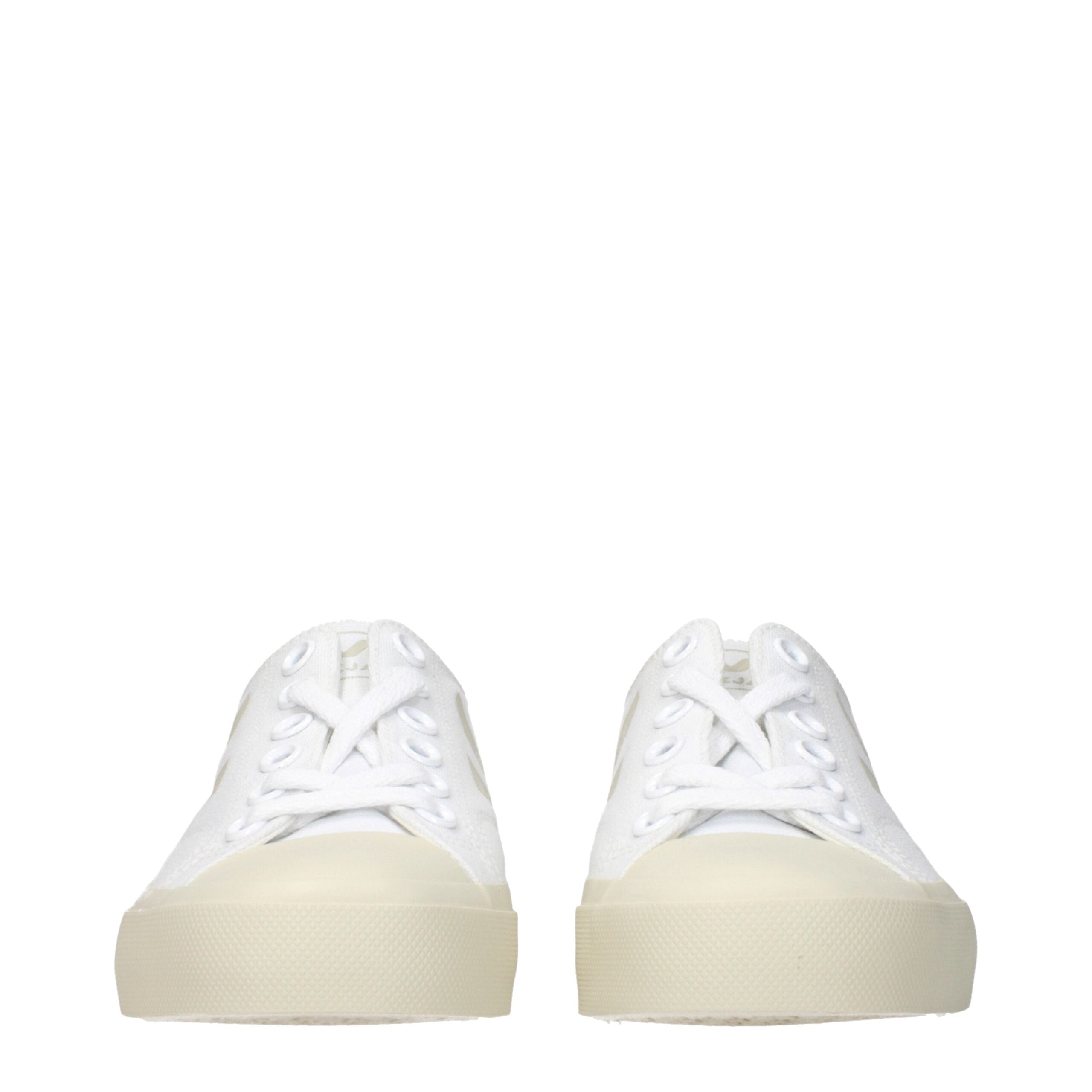 White Fabric Low Tops Veja