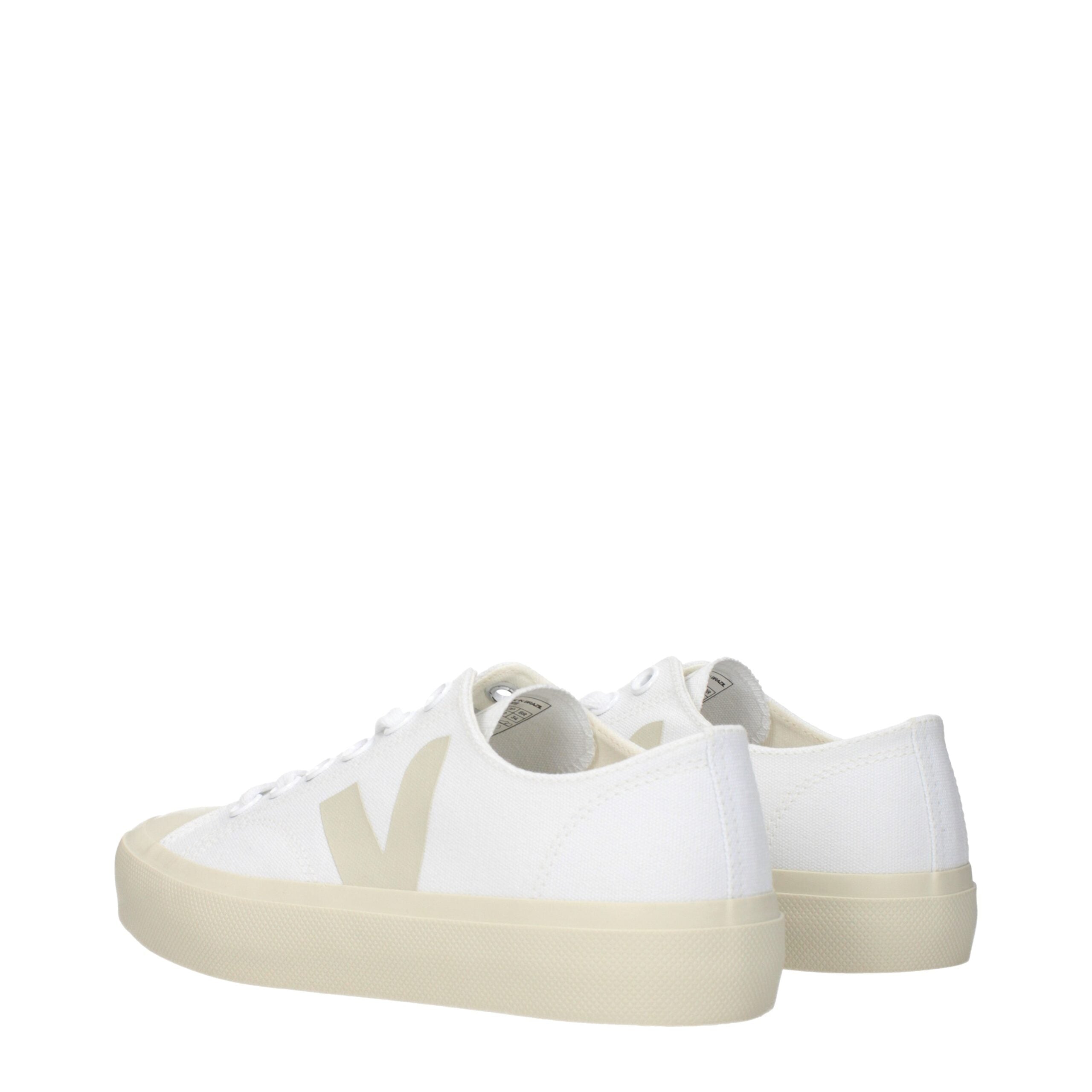 White Fabric Low Tops Veja