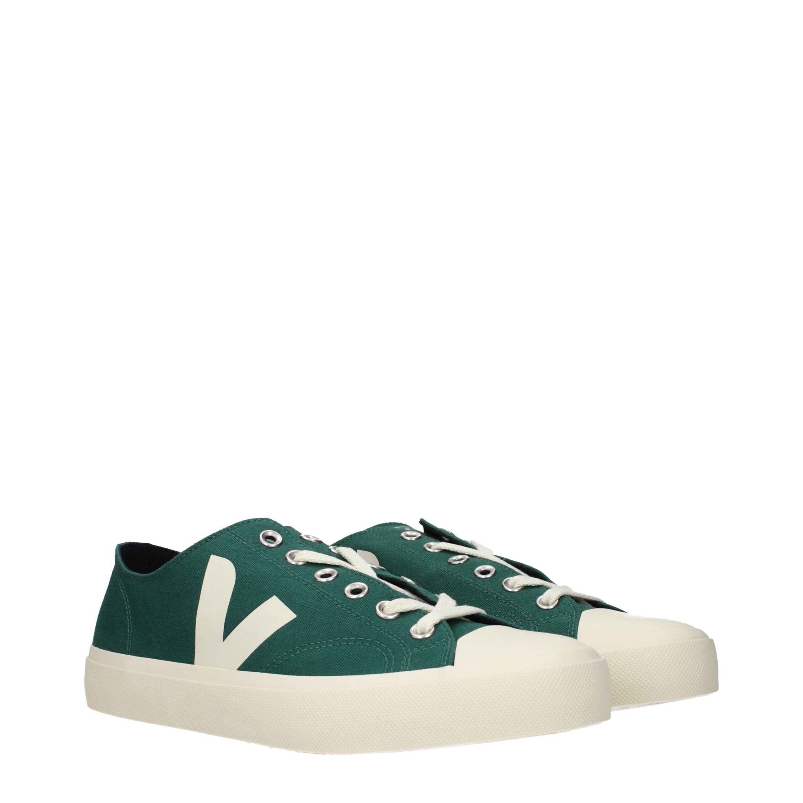Green Fabric Low Tops Veja