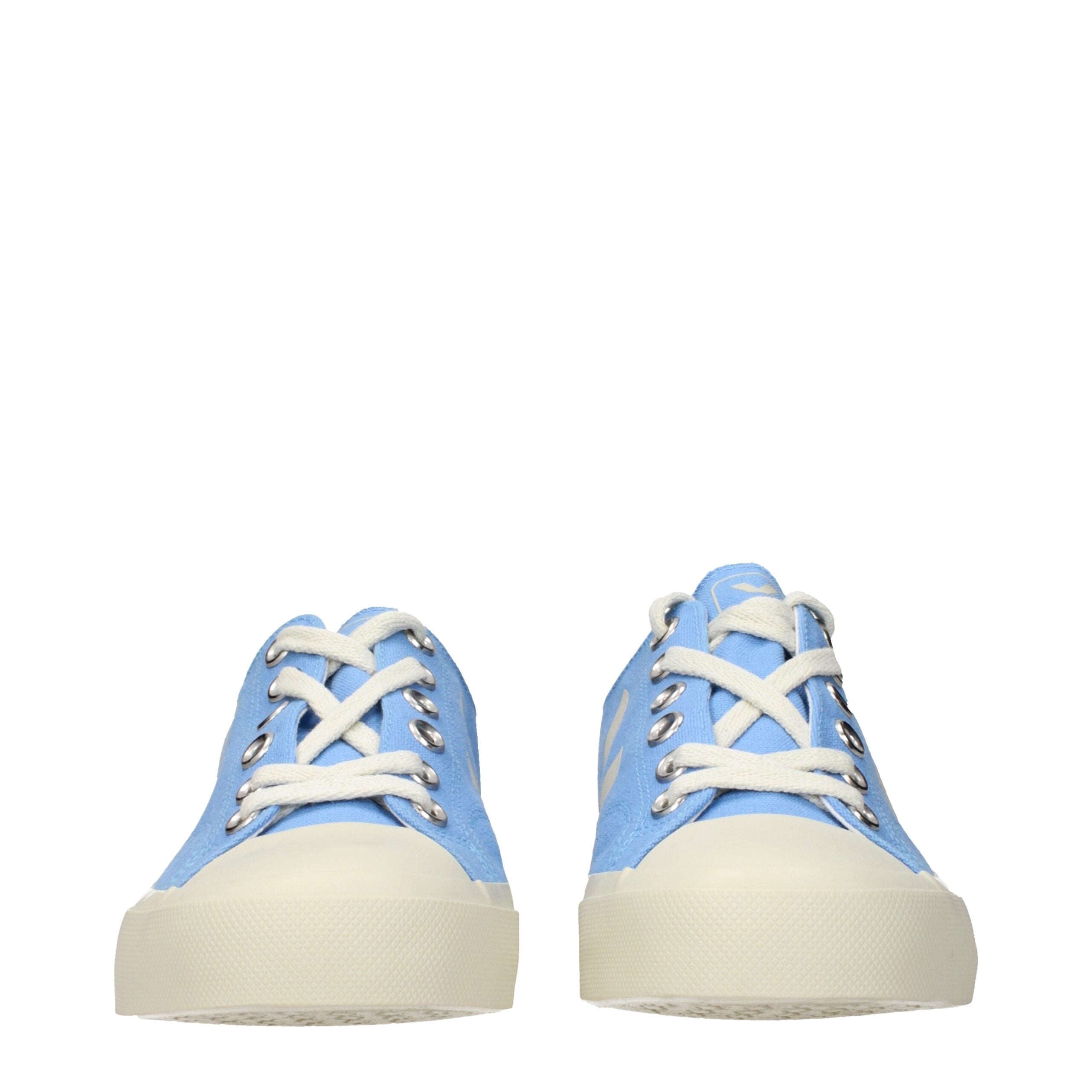 Light Blue Fabric Low Tops Veja