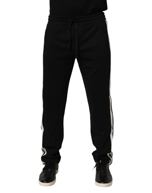 Black Cotton Jogger Sweatpants Trouser Pants Dolce & Gabbana