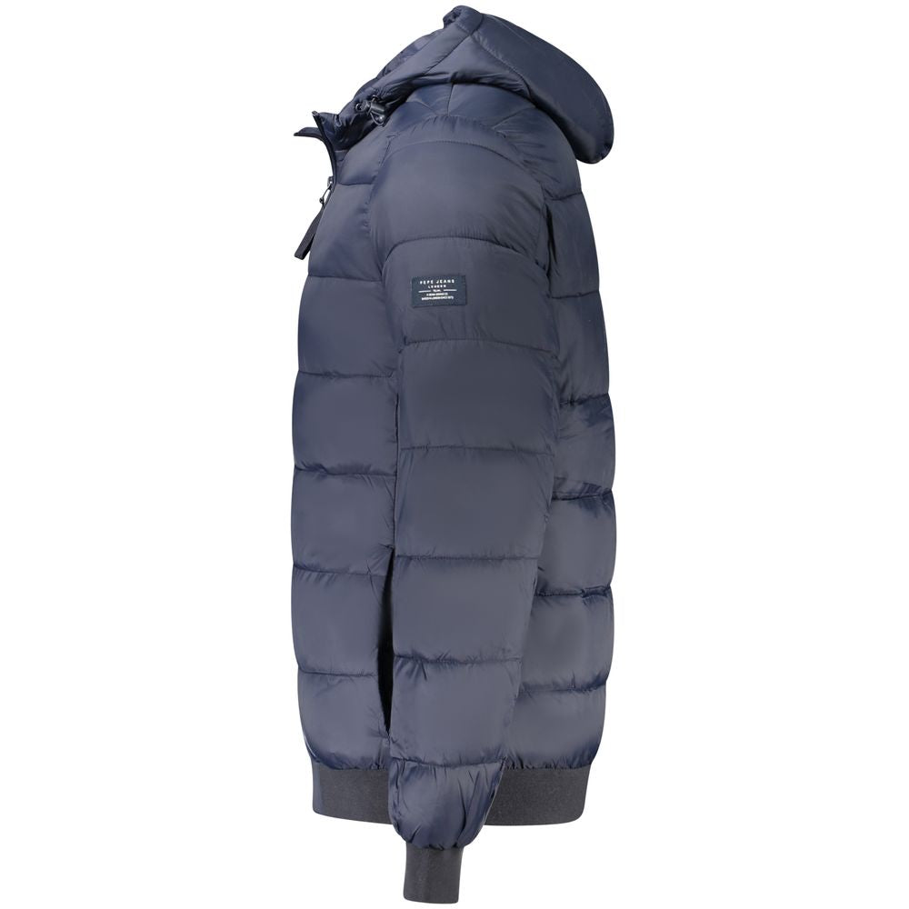 Blue Polyamide Jackets & Coat Pepe Jeans