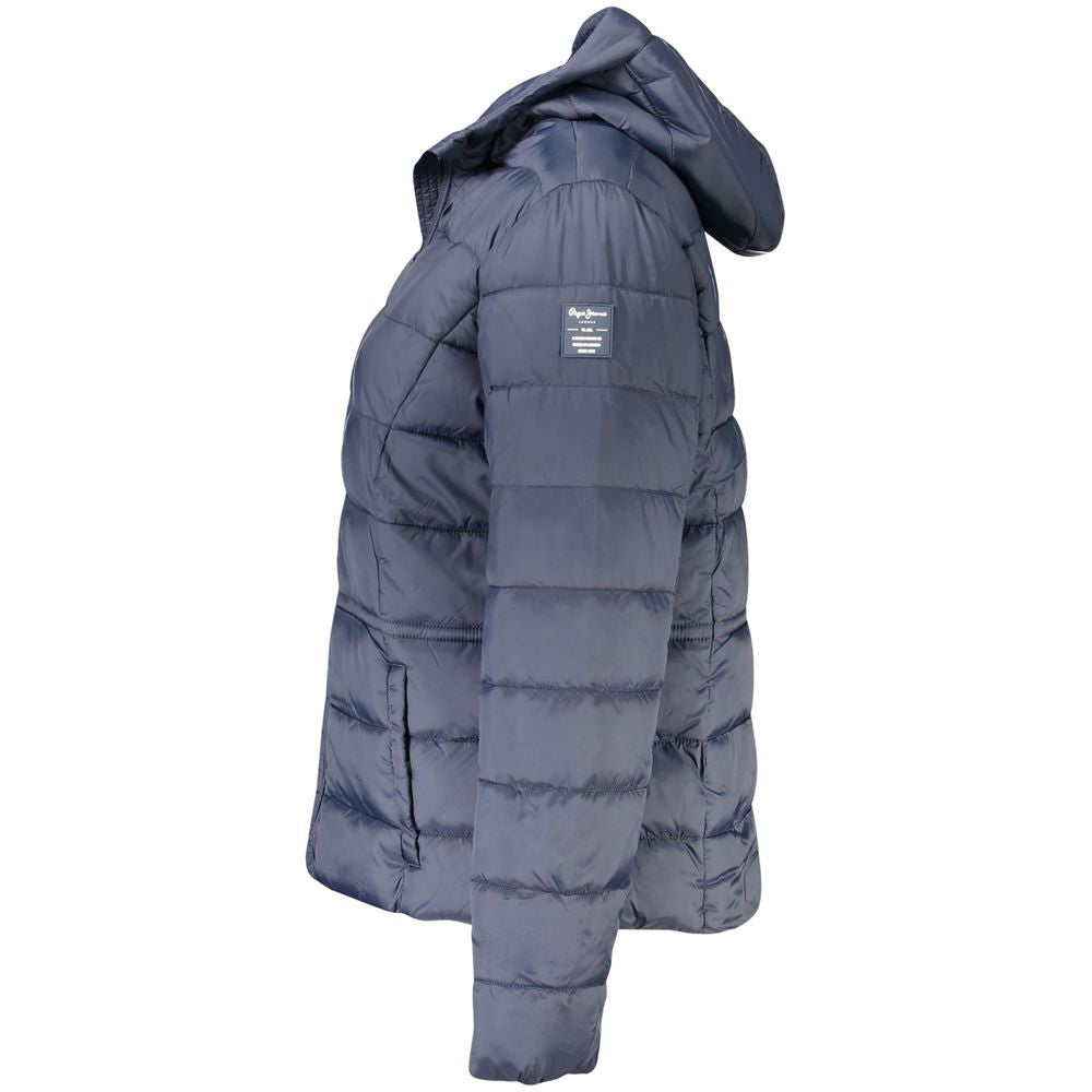 Blue Polyamide Jackets & Coat Pepe Jeans