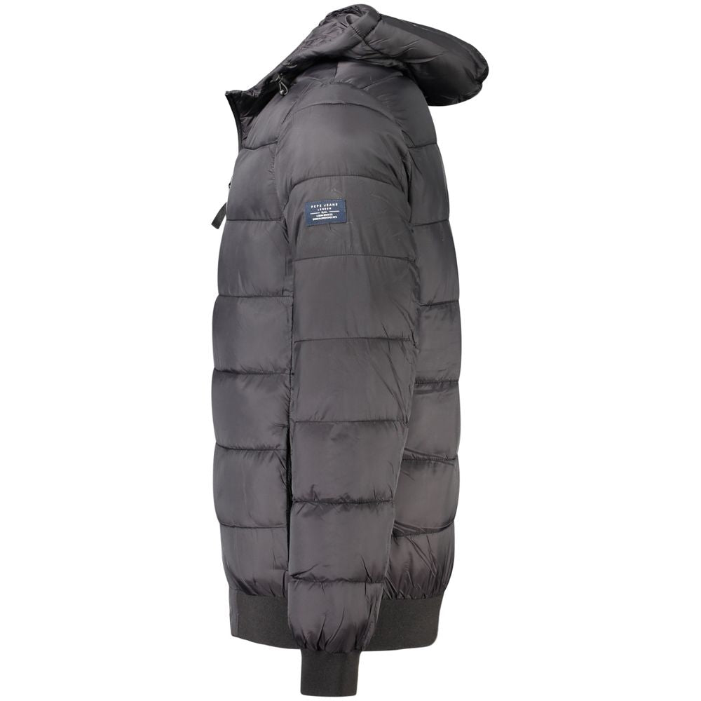 Black Polyamide Jackets & Coat Pepe Jeans