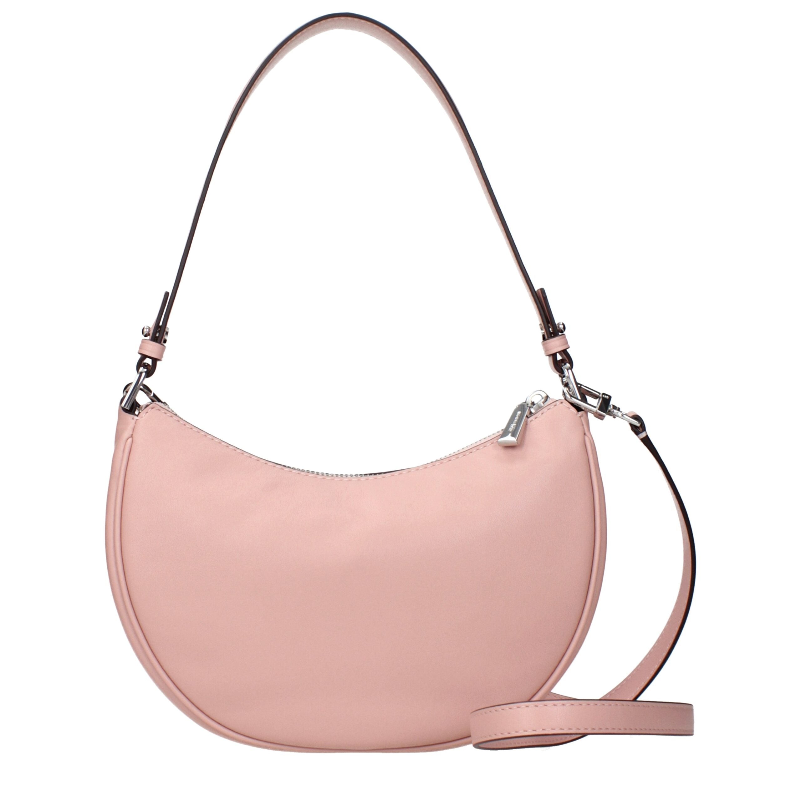 Pink Leather Shoulder Bags Michael Kors