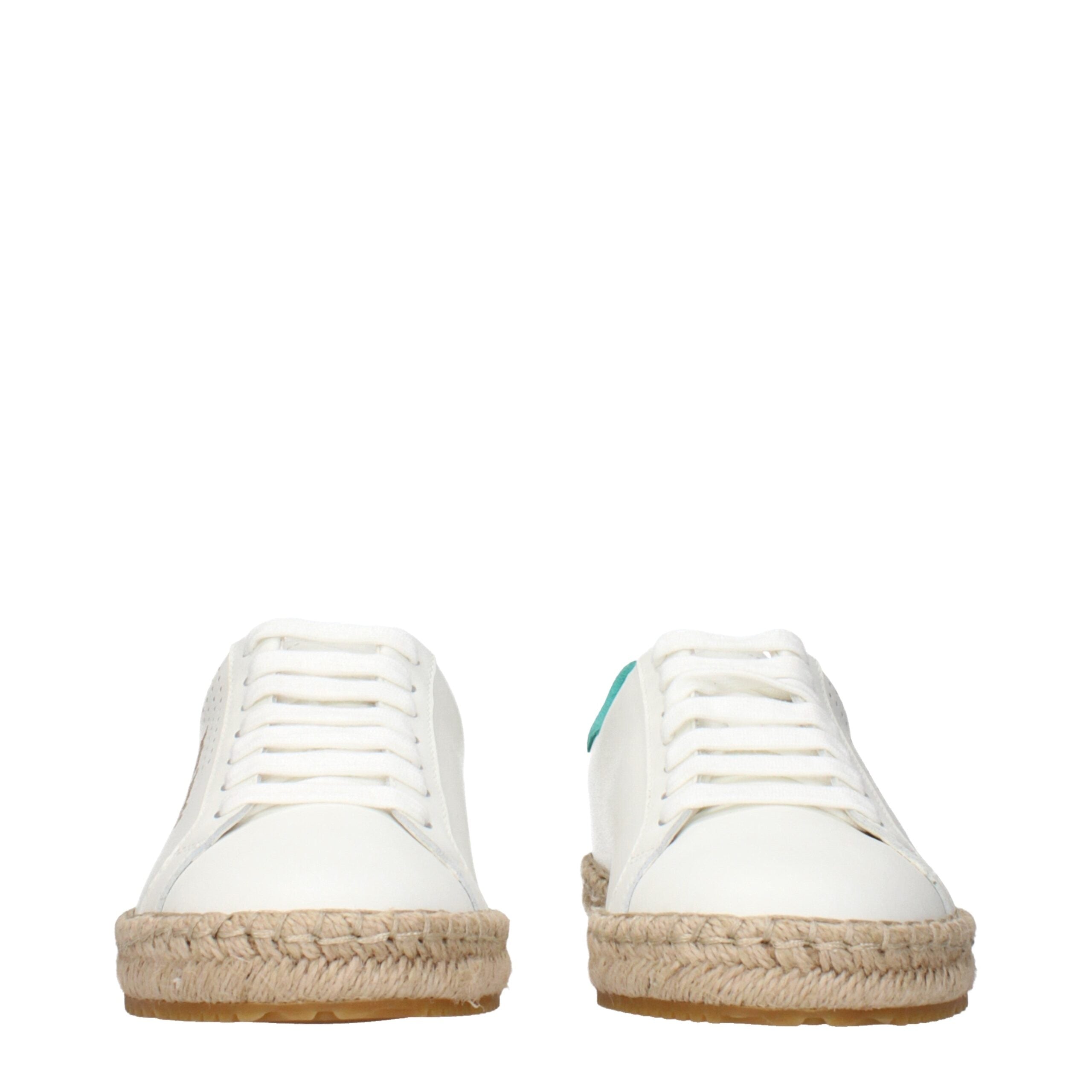 White Leather Low Tops Palm Angels