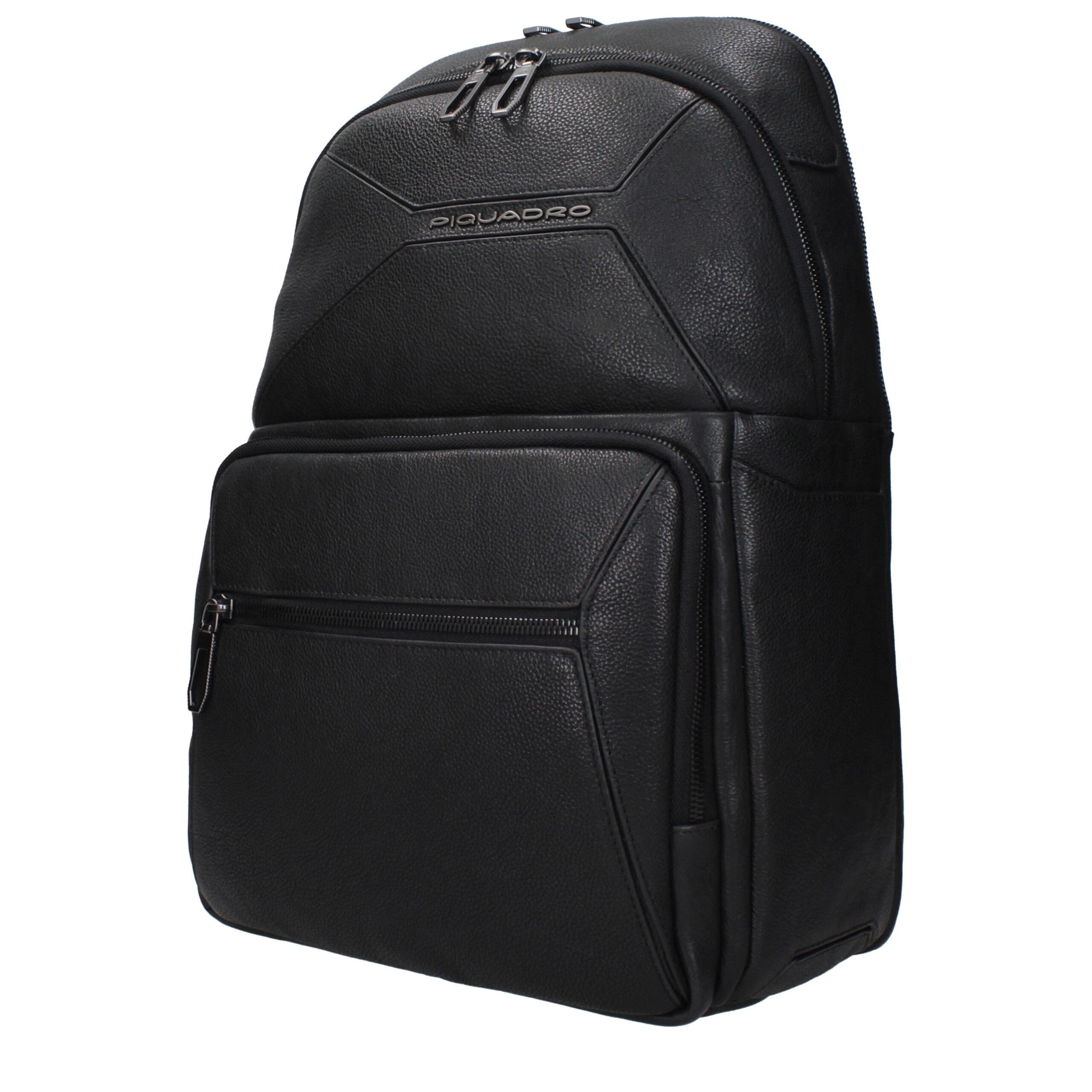Black Leather Backpacks Piquadro