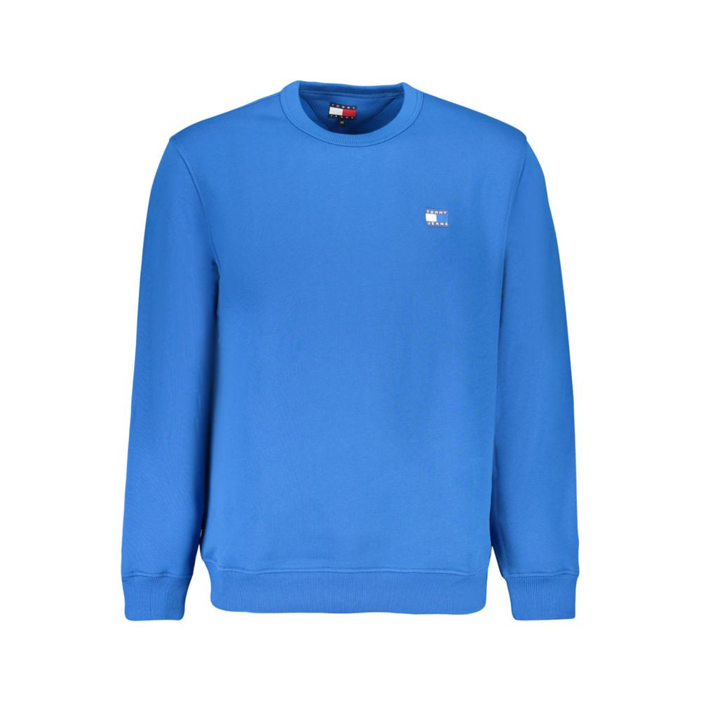 Blue Cotton Men Sweater Tommy Hilfiger