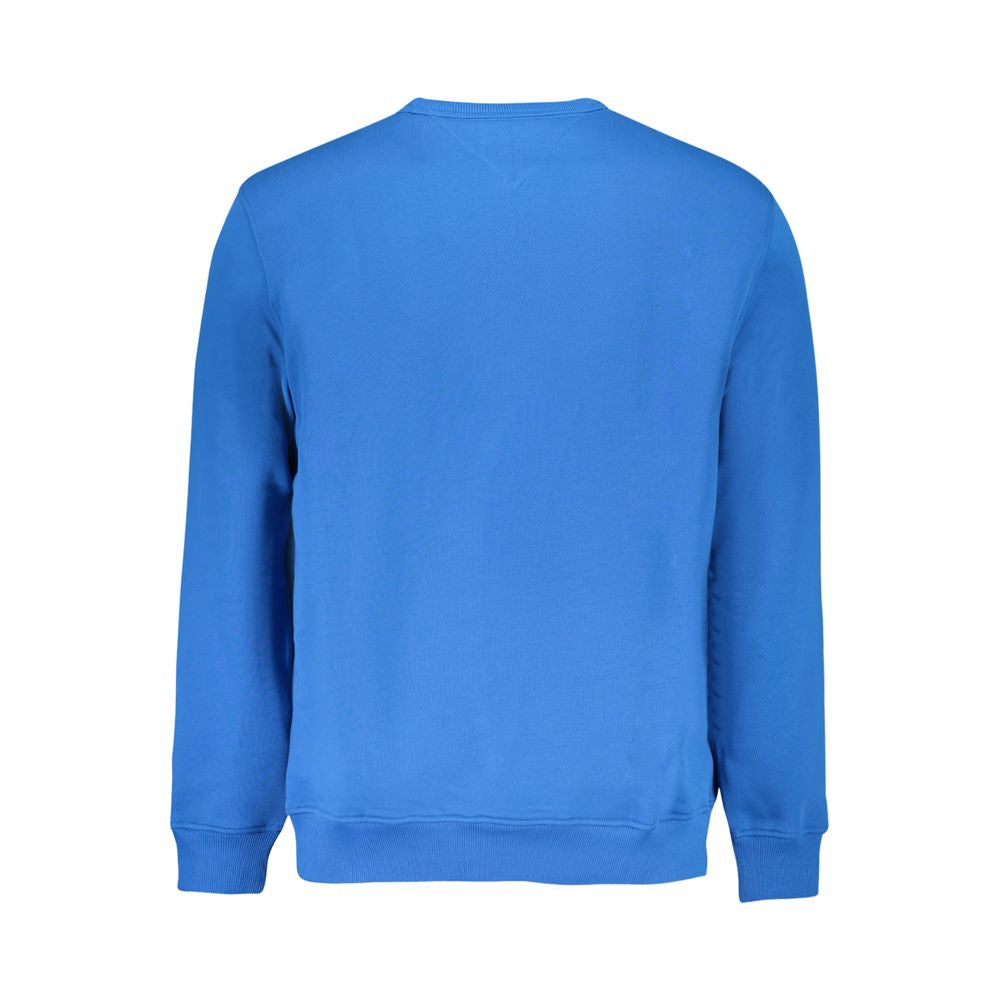 Blue Cotton Men Sweater Tommy Hilfiger