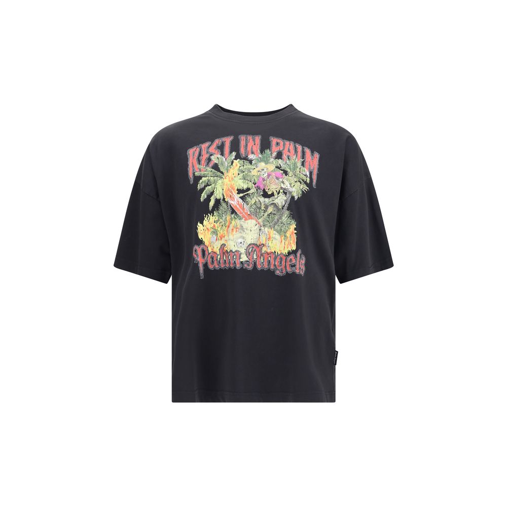Rest in Palm Cotton T-Shirt Palm Angels