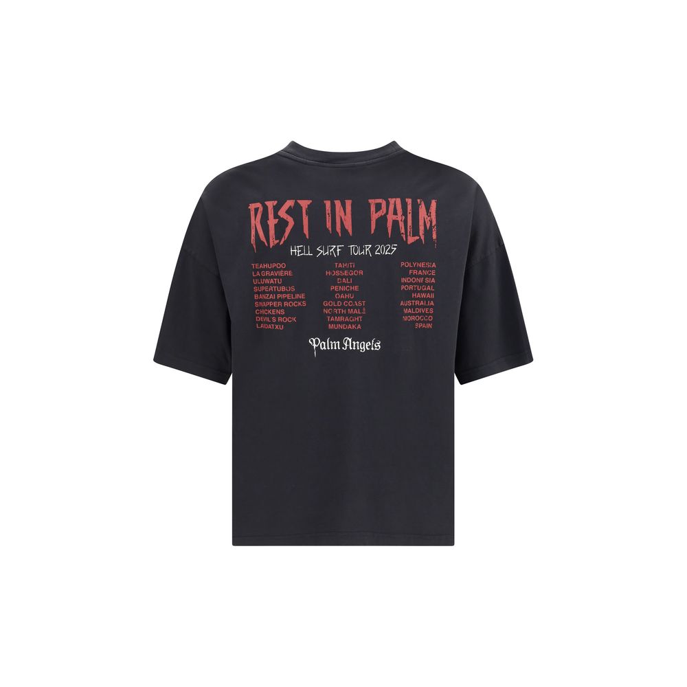 Rest in Palm Cotton T-Shirt Palm Angels