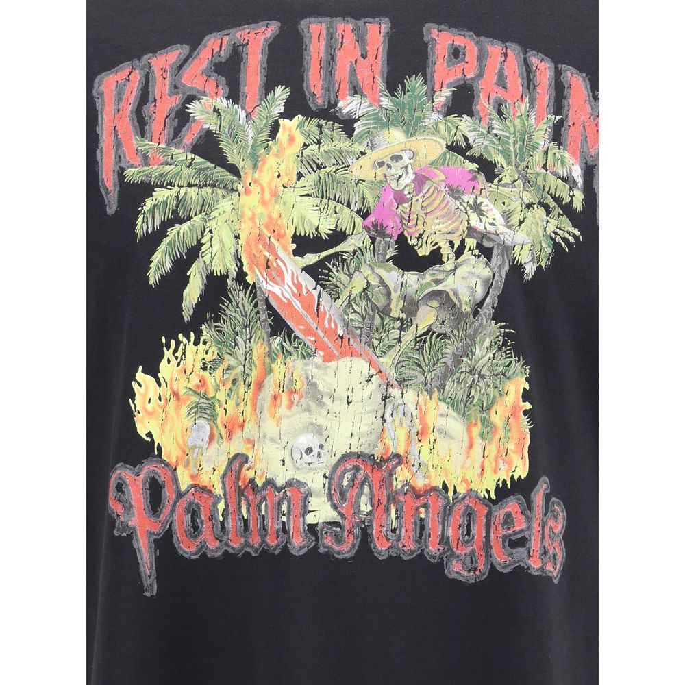 Rest in Palm Cotton T-Shirt Palm Angels