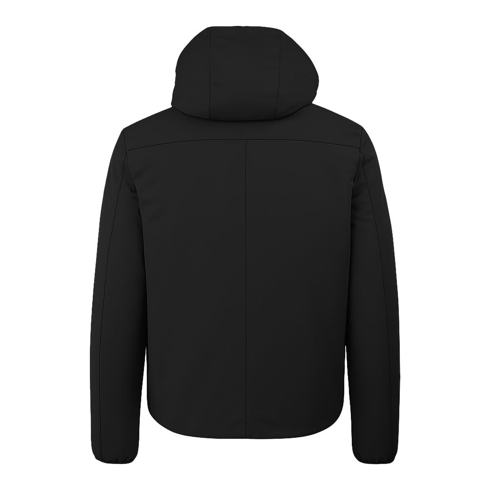 Black Nylon Jackets & Coat Yes Zee