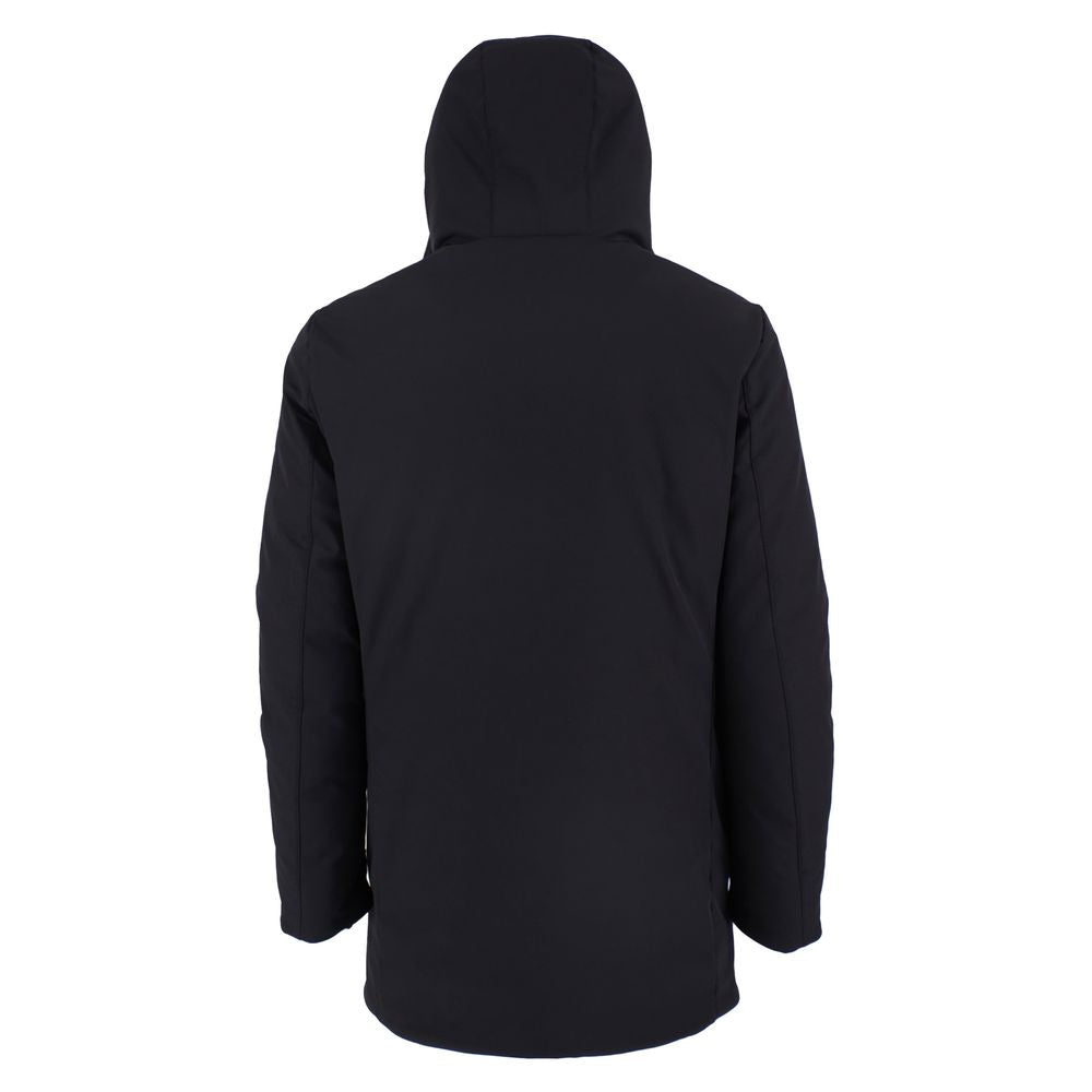 Black Nylon Jackets & Coat Yes Zee