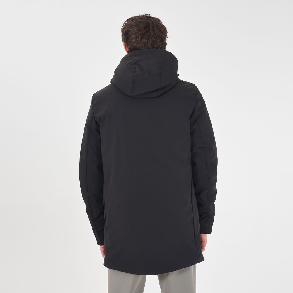 Black Nylon Jackets & Coat Yes Zee