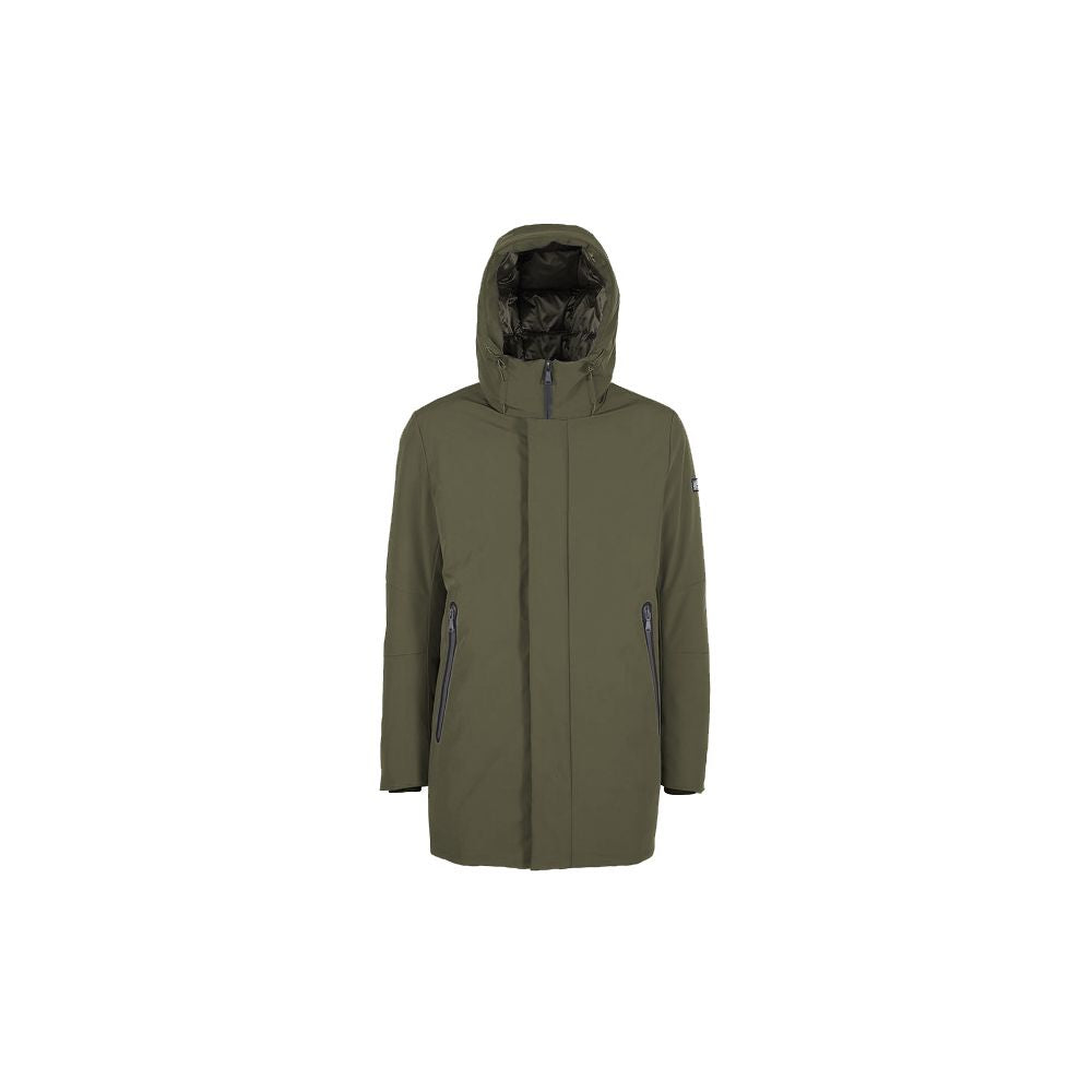 Green Nylon Jackets & Coat Yes Zee