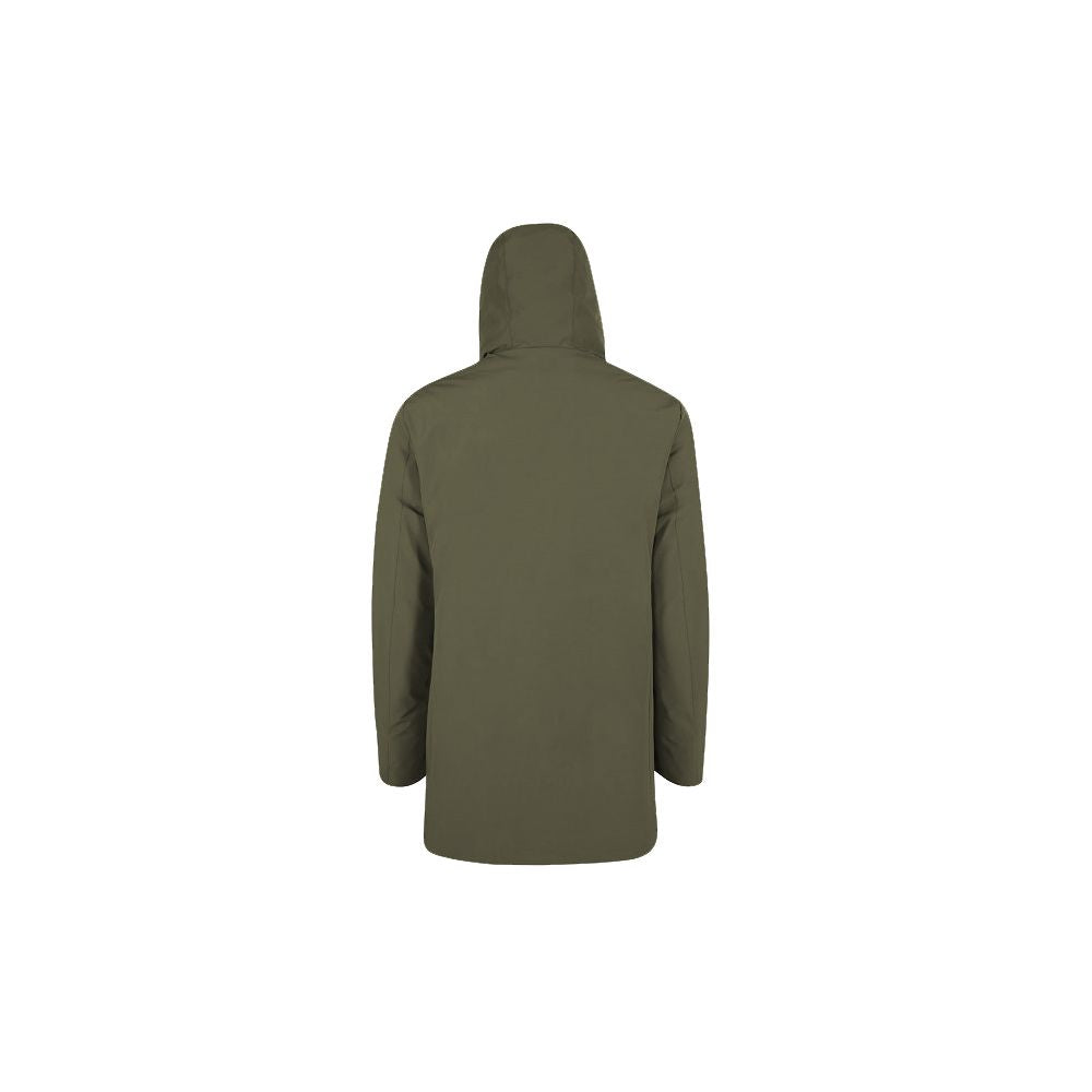 Green Nylon Jackets & Coat Yes Zee