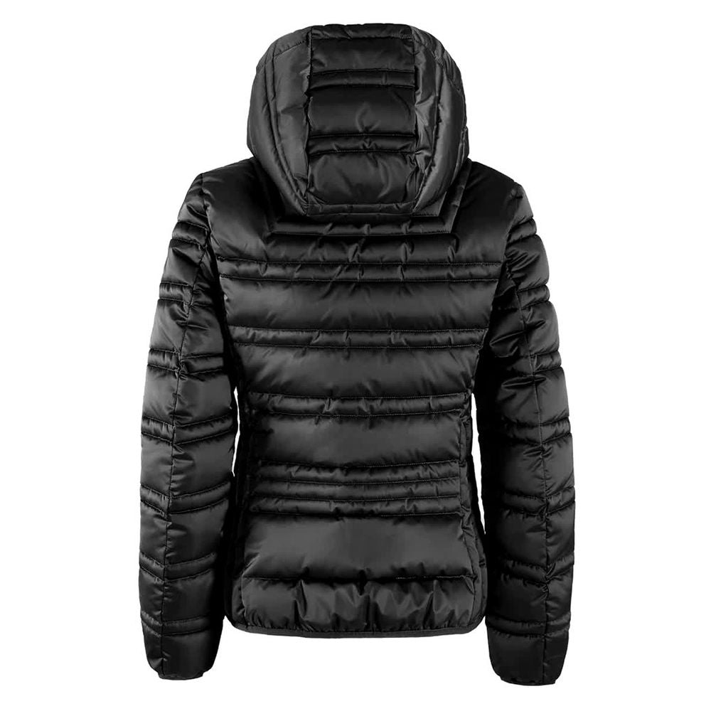 Black Polyester Jackets & Coat Yes Zee