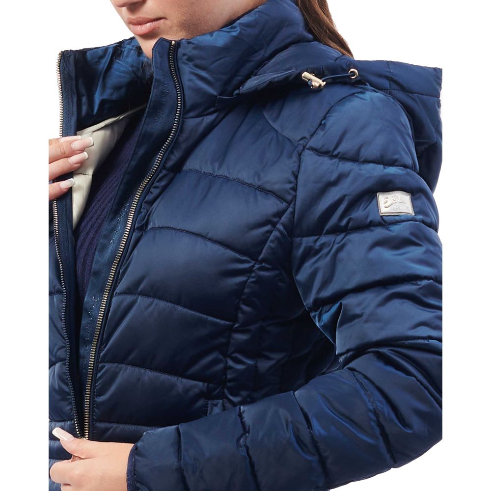 Blue Polyester Jackets & Coat Yes Zee