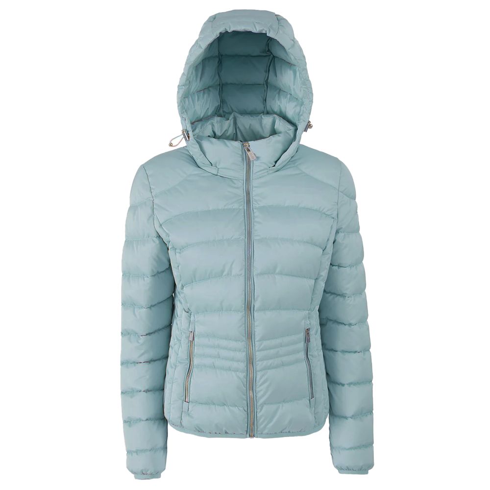 Blue Polyester Jackets & Coat Yes Zee