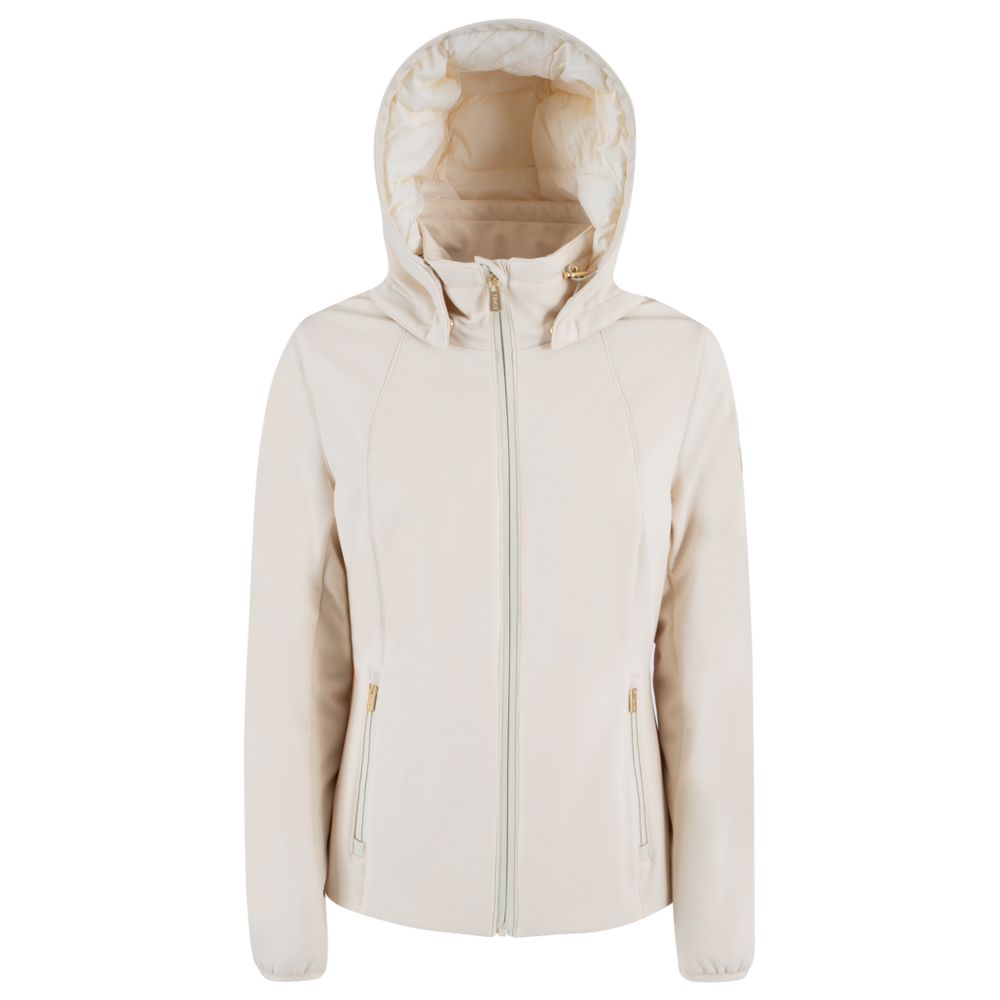 White Nylon Jackets & Coat Yes Zee