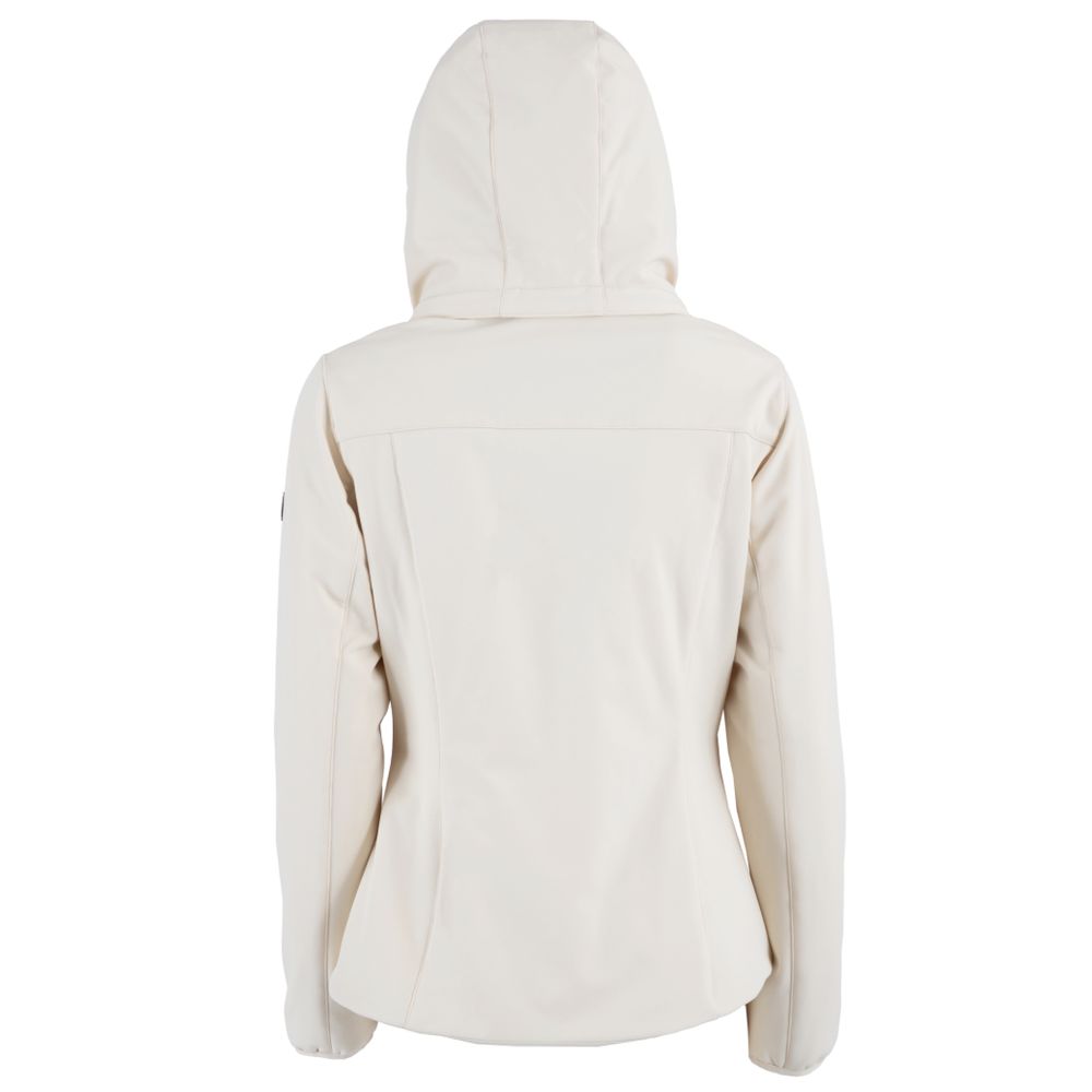 White Nylon Jackets & Coat Yes Zee
