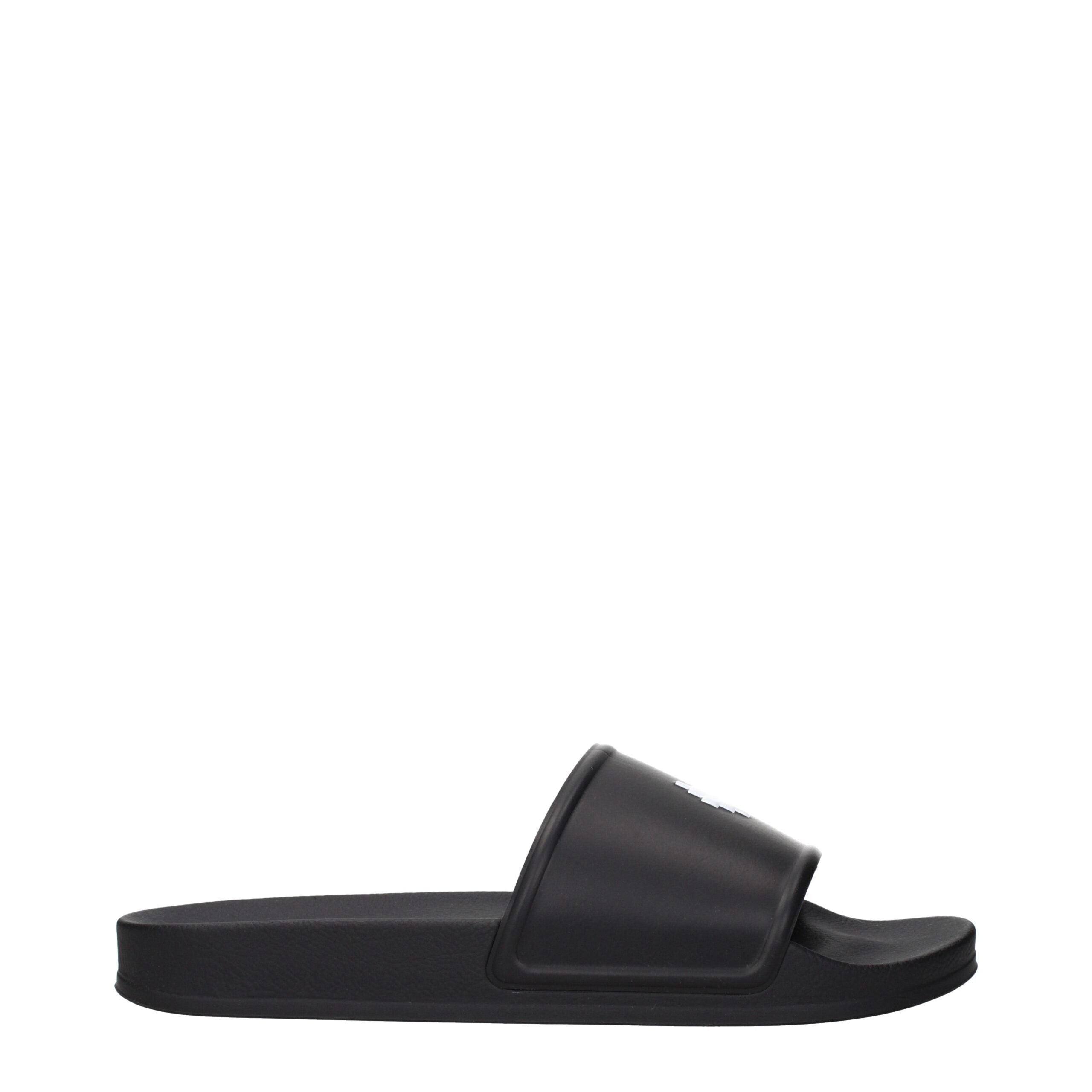 Black Cotton Slippers Sandals Marcelo Burlon