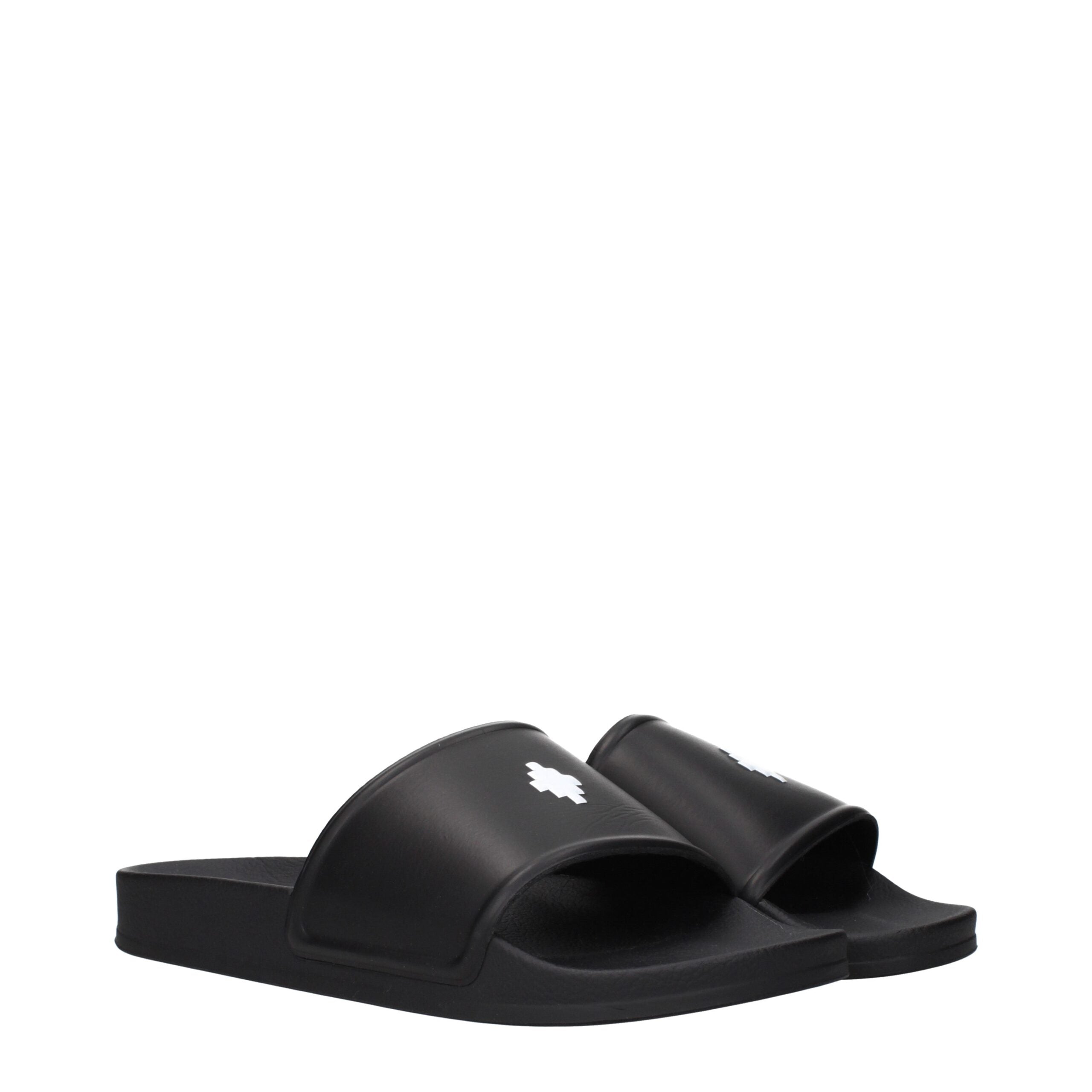 Black Cotton Slippers Sandals Marcelo Burlon