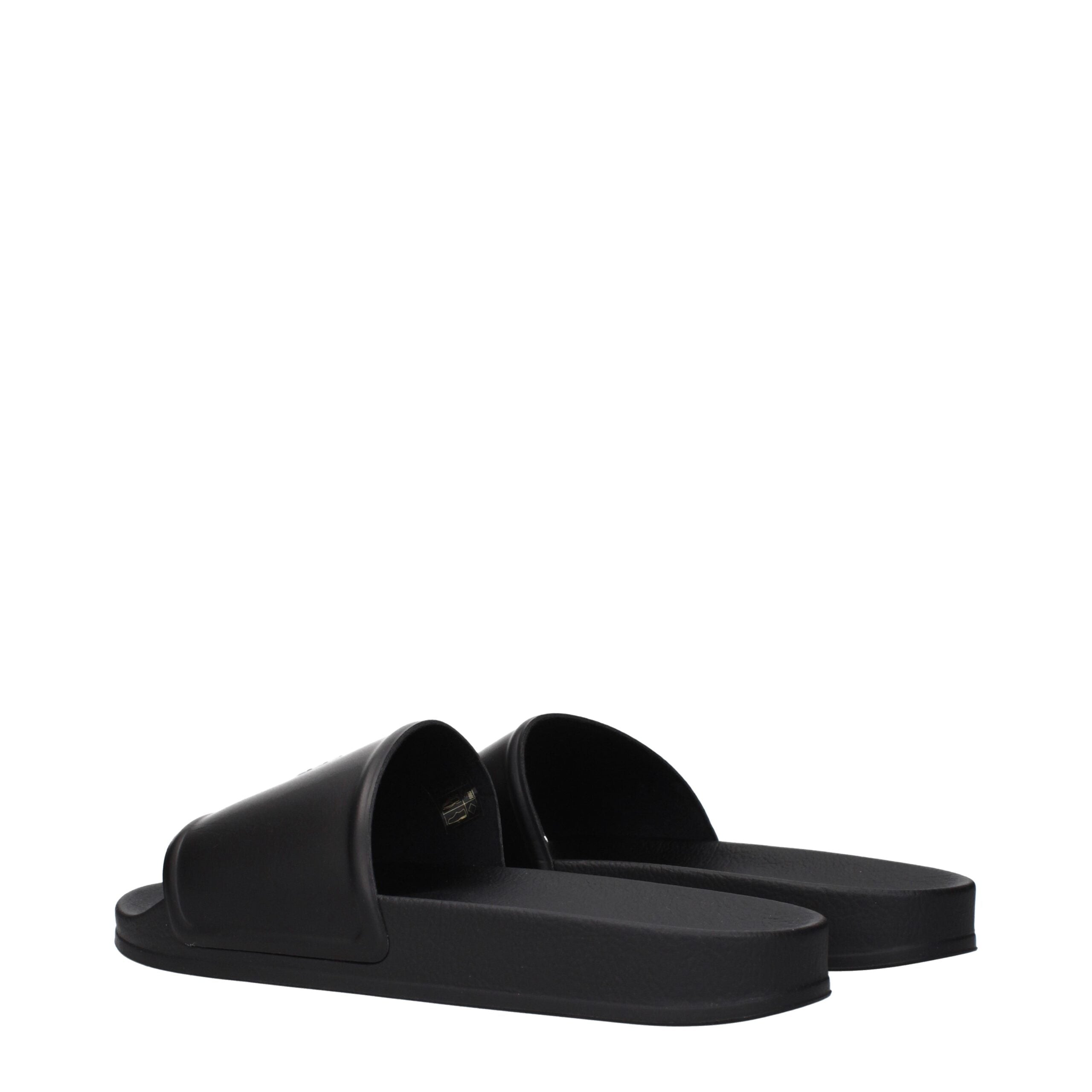 Black Cotton Slippers Sandals Marcelo Burlon