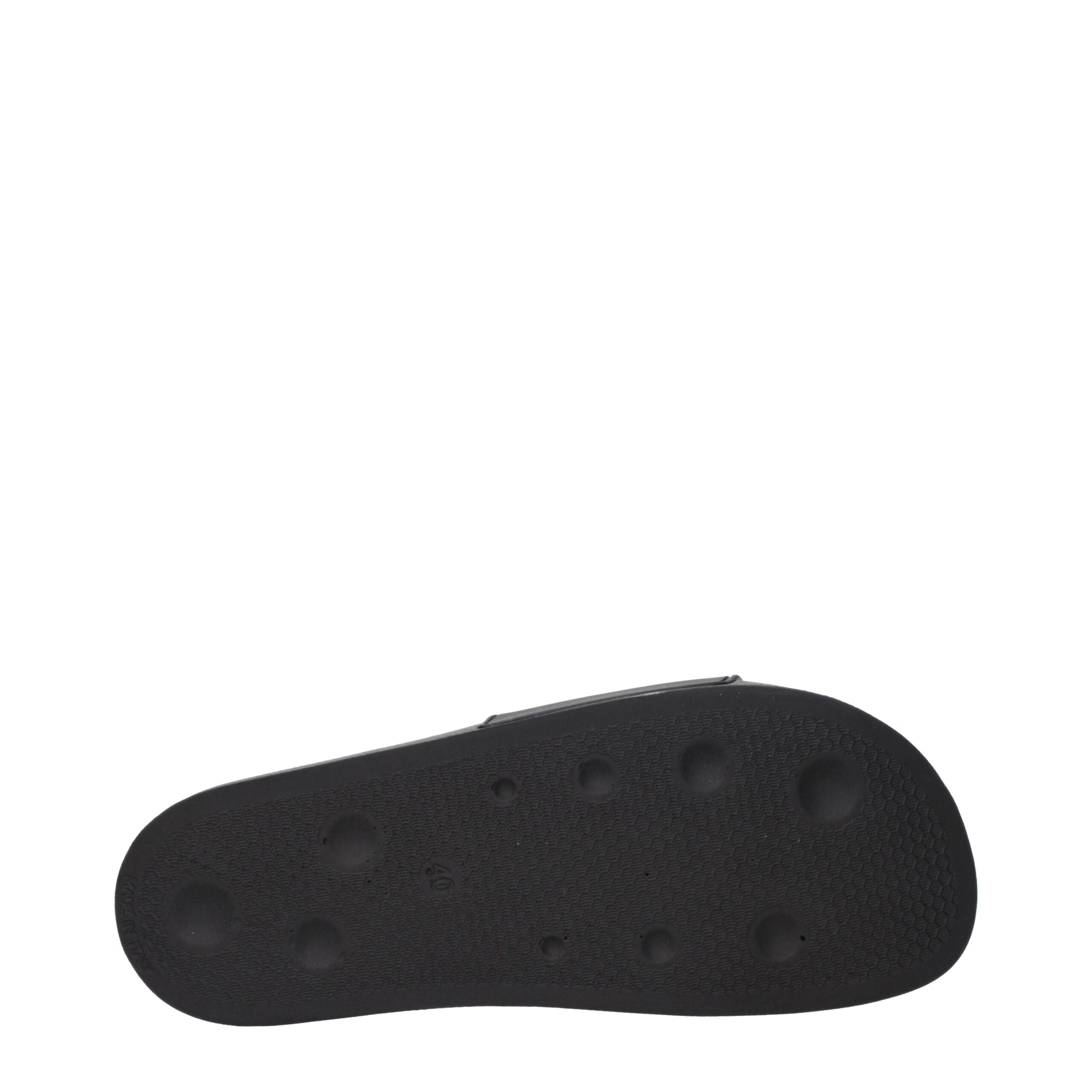Black Cotton Slippers Sandals Palm Angels