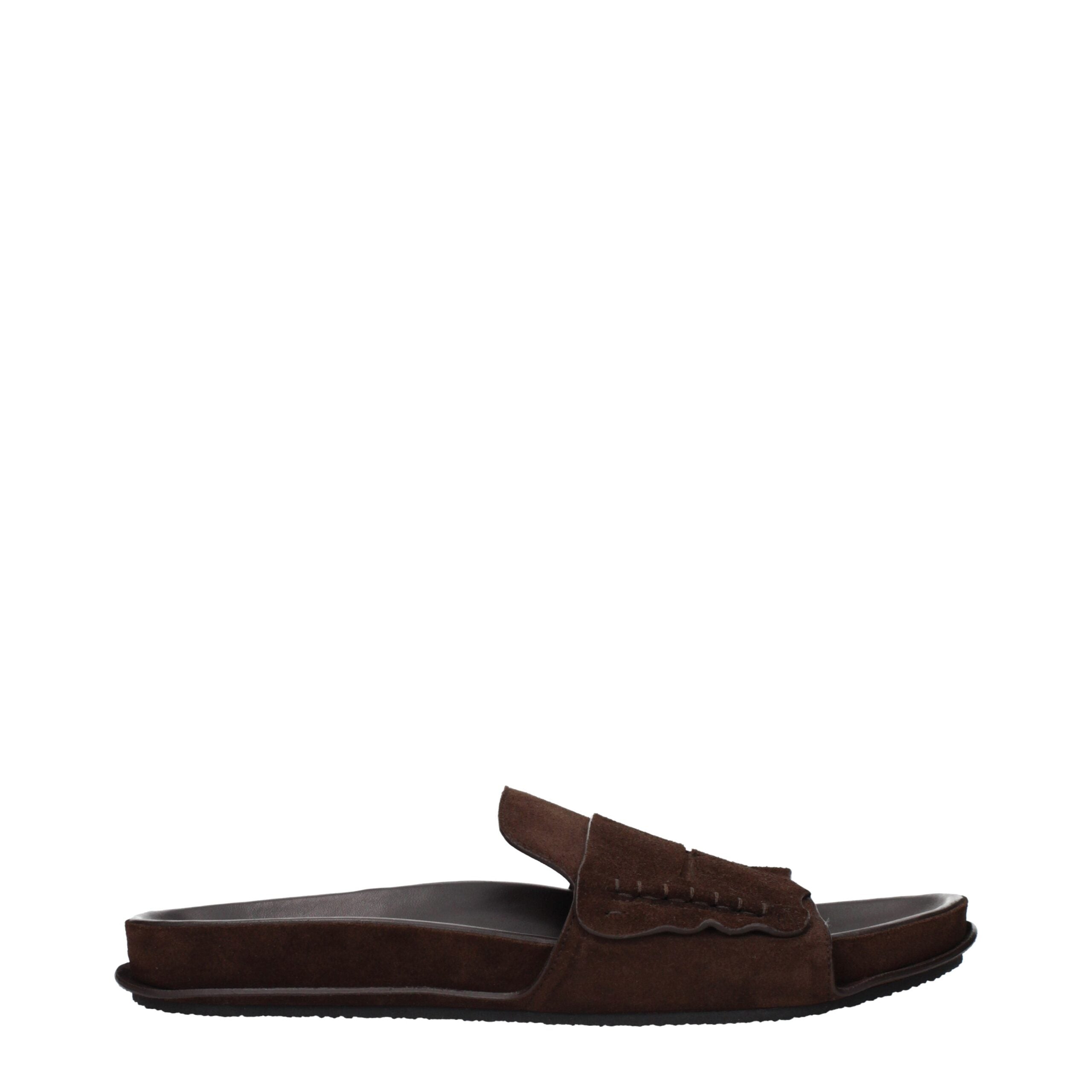 Brown Leather Slippers Sandals Jacquemus