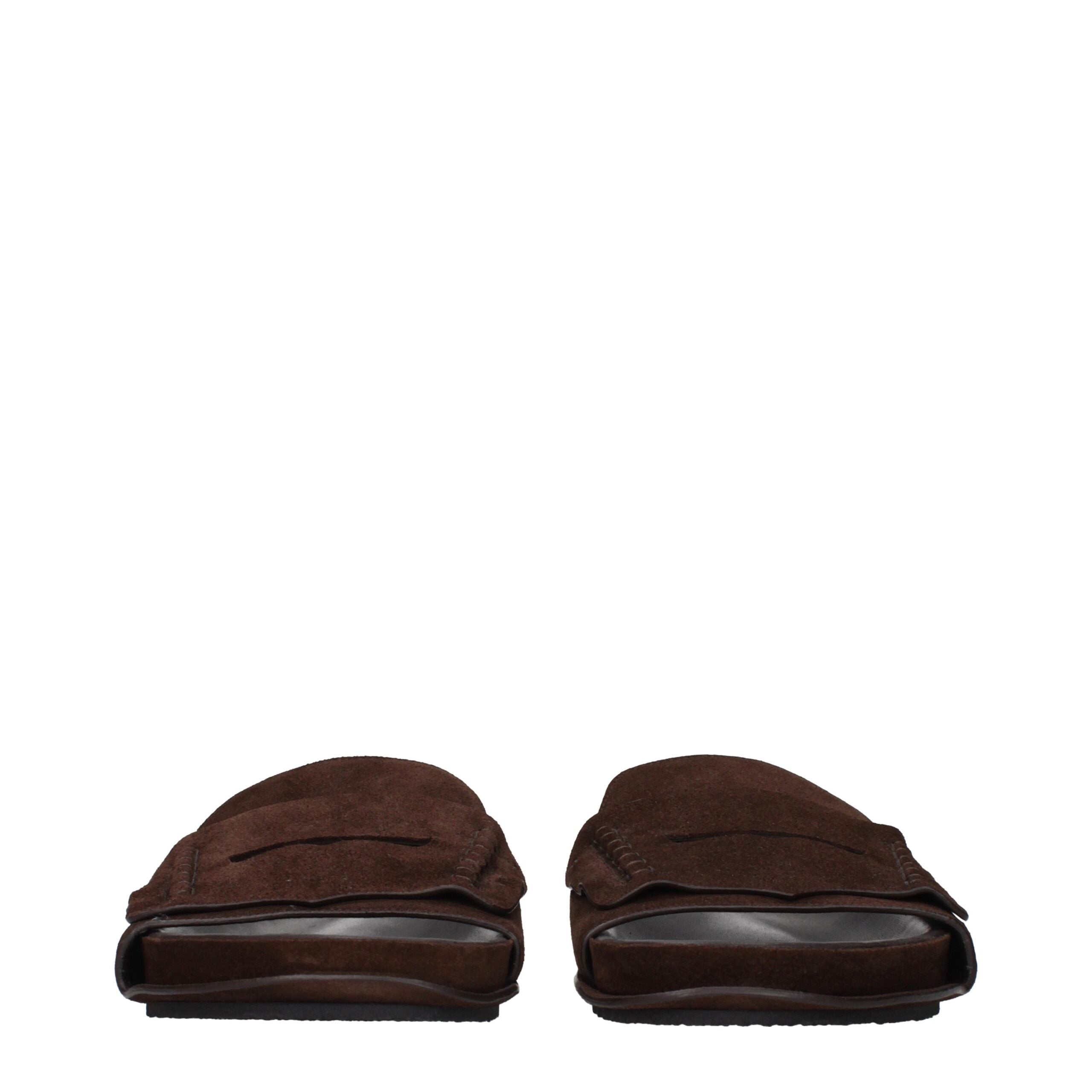 Brown Leather Slippers Sandals Jacquemus