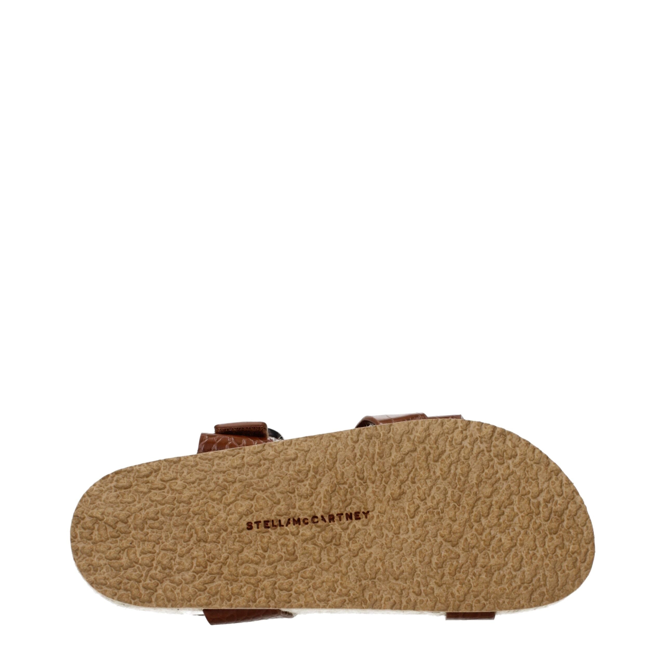Brown Leather Flat Sandals Stella McCartney