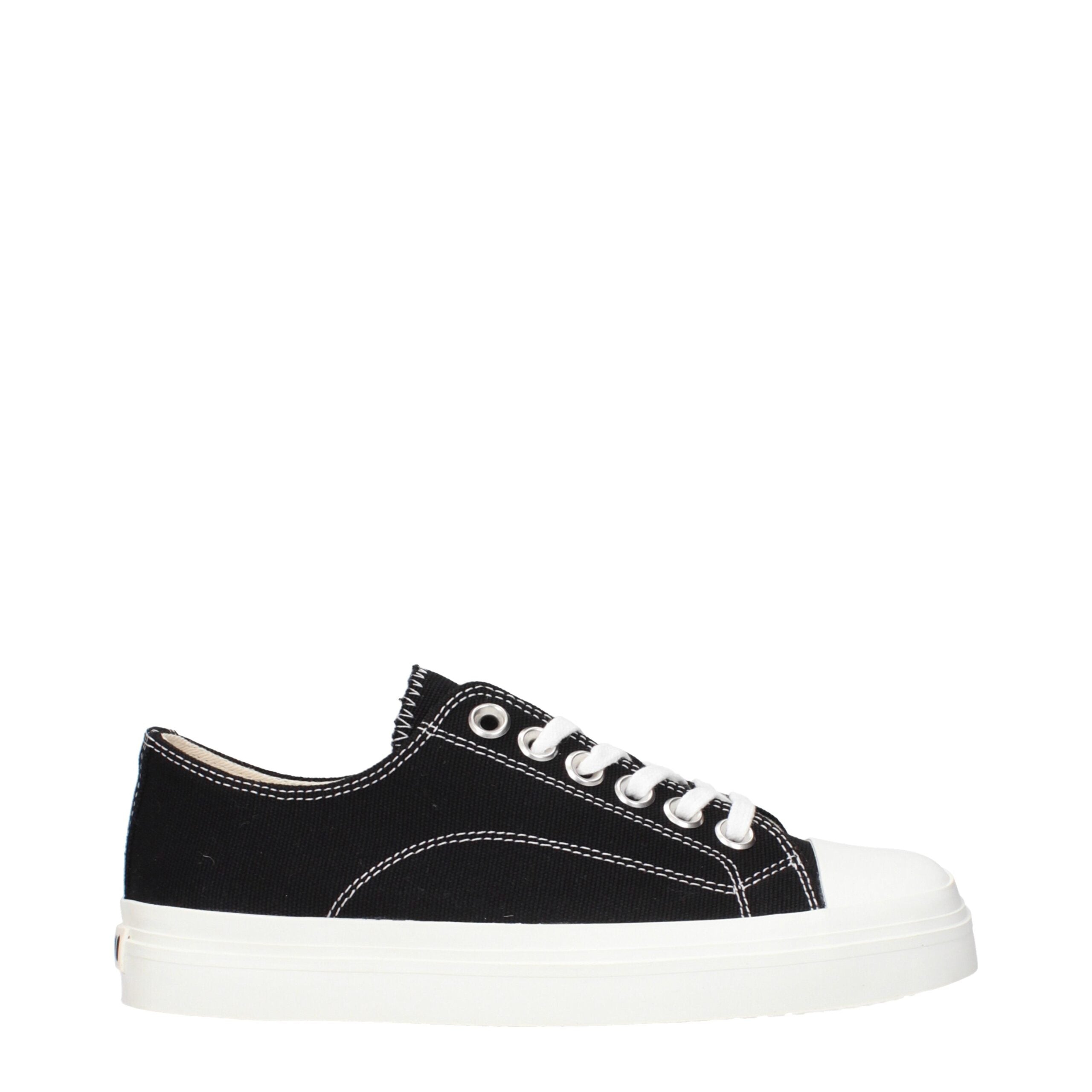 Black Fabric Low Tops Moschino