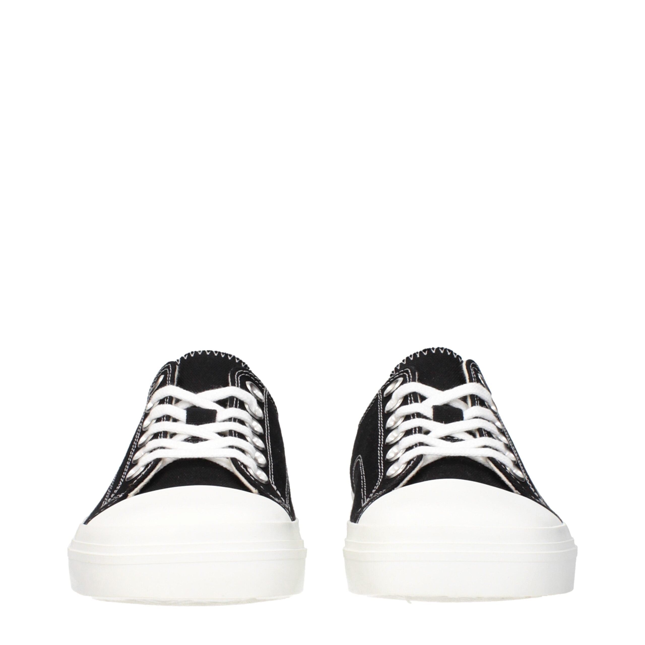Black Fabric Low Tops Moschino