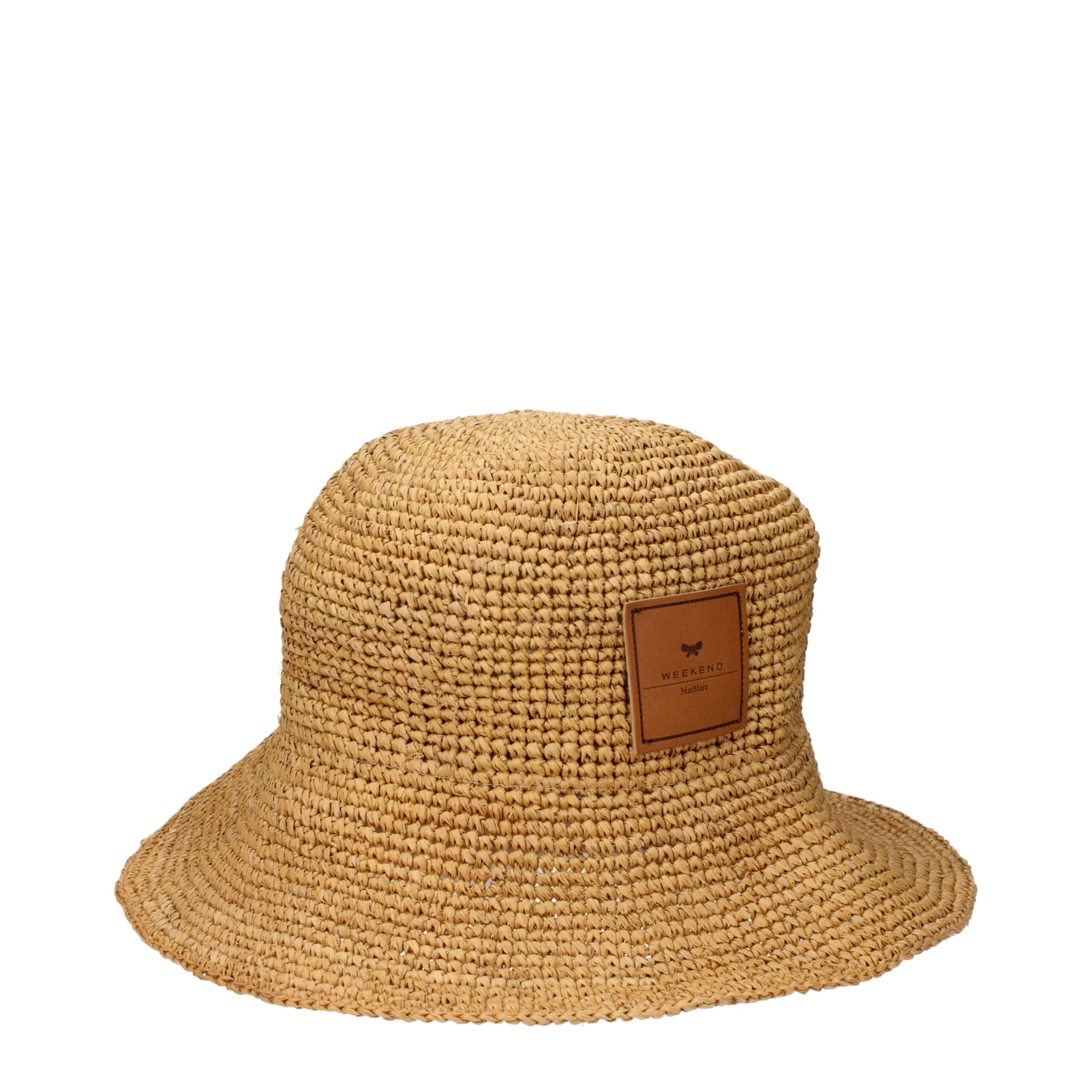 Beige Raffia Bucket Hats Max Mara