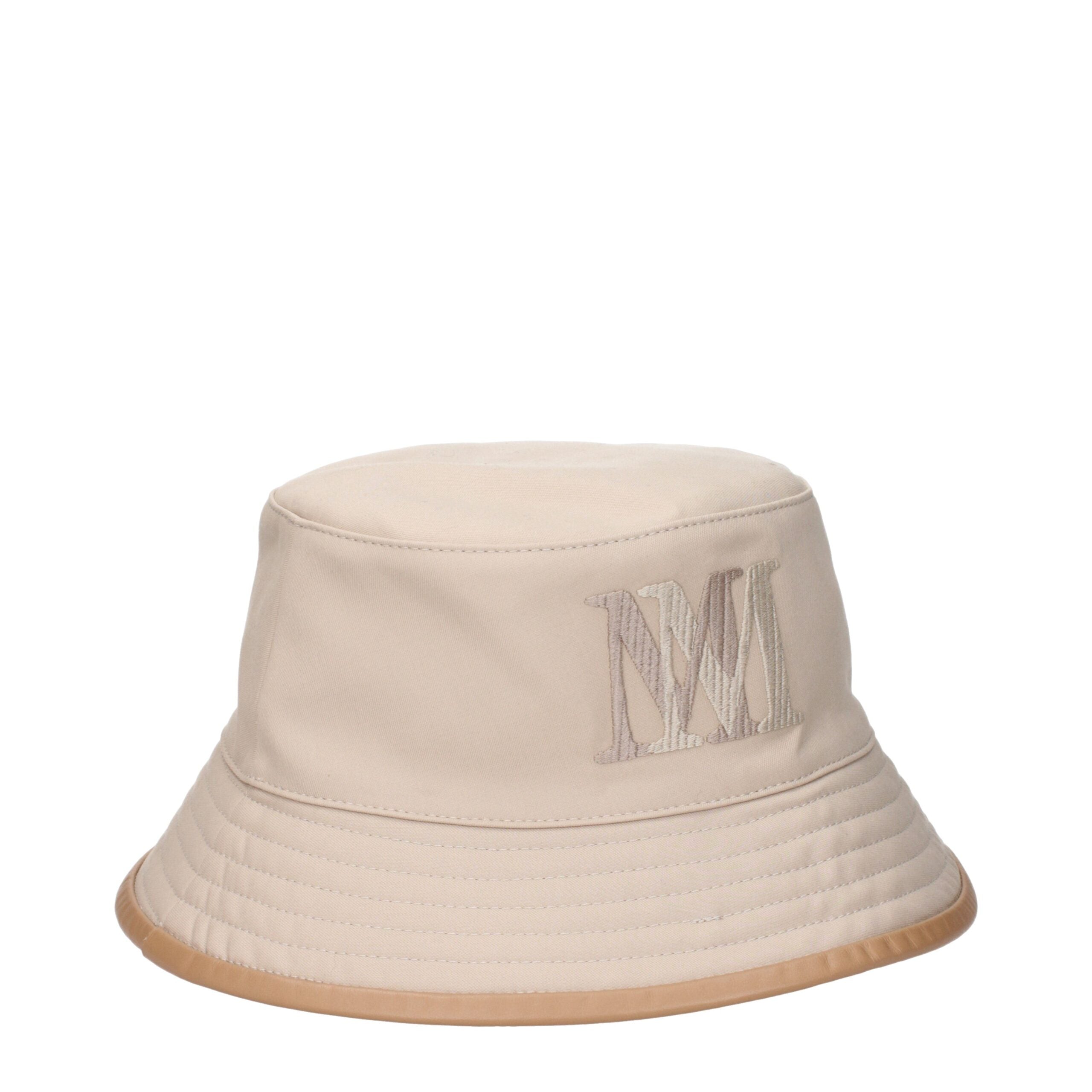 Beige Cotton Bucket Hats Max Mara