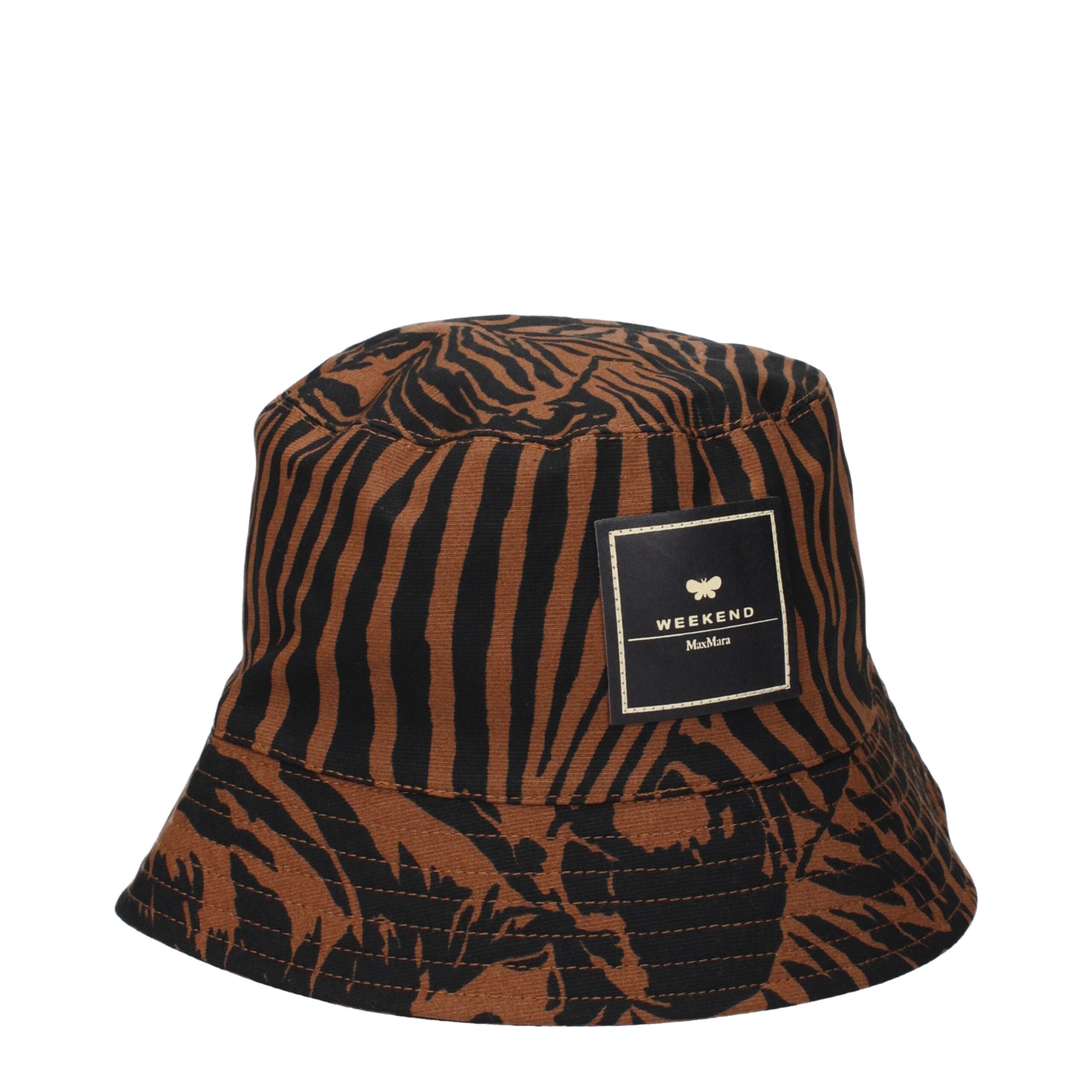 Brown Cotton Bucket Hats Max Mara