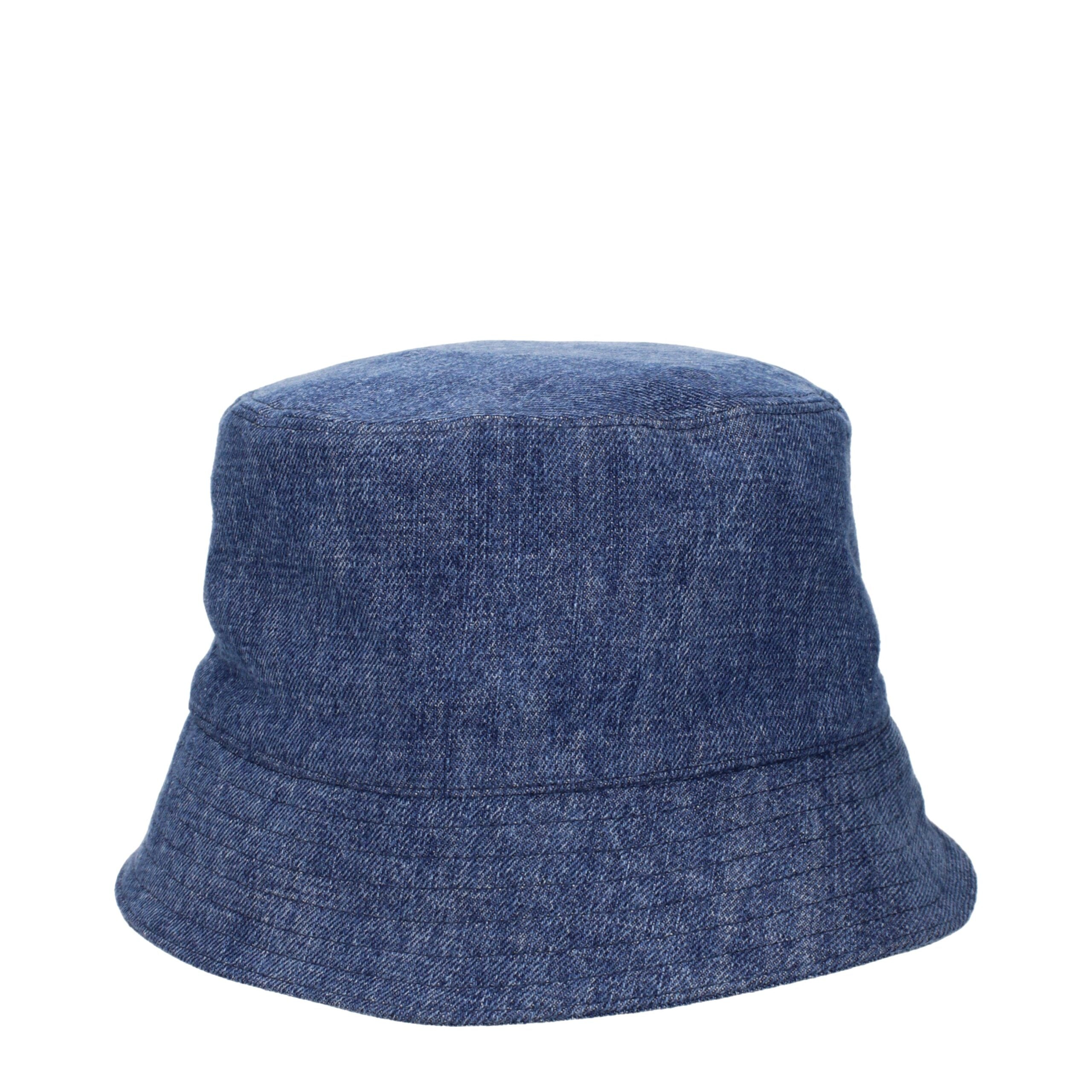 Blue Cotton Bucket Hats Miu Miu