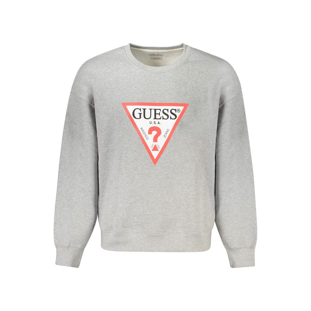 Gray Cotton Sweatshirt Guess Jeans