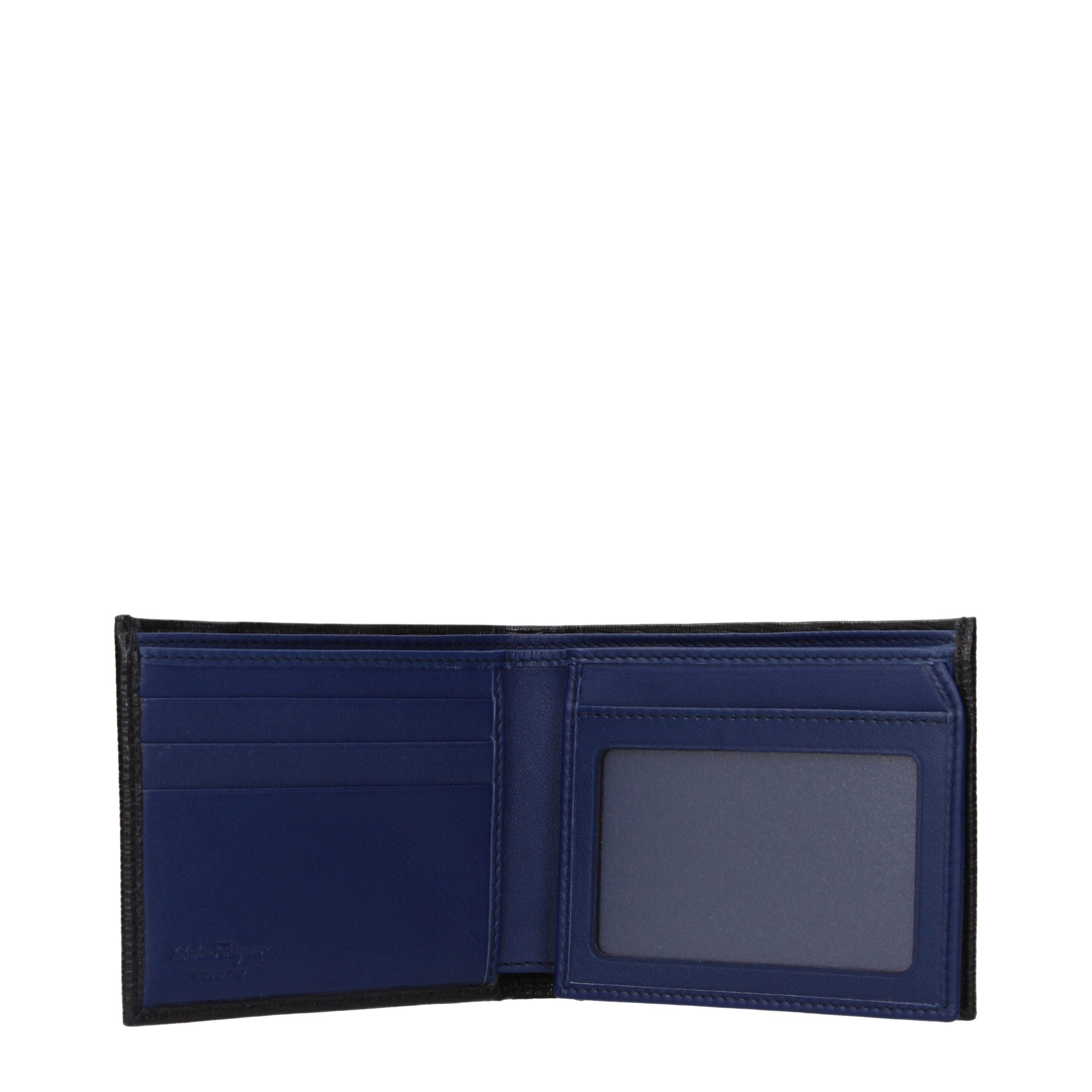 Black Leather Wallets Salvatore Ferragamo