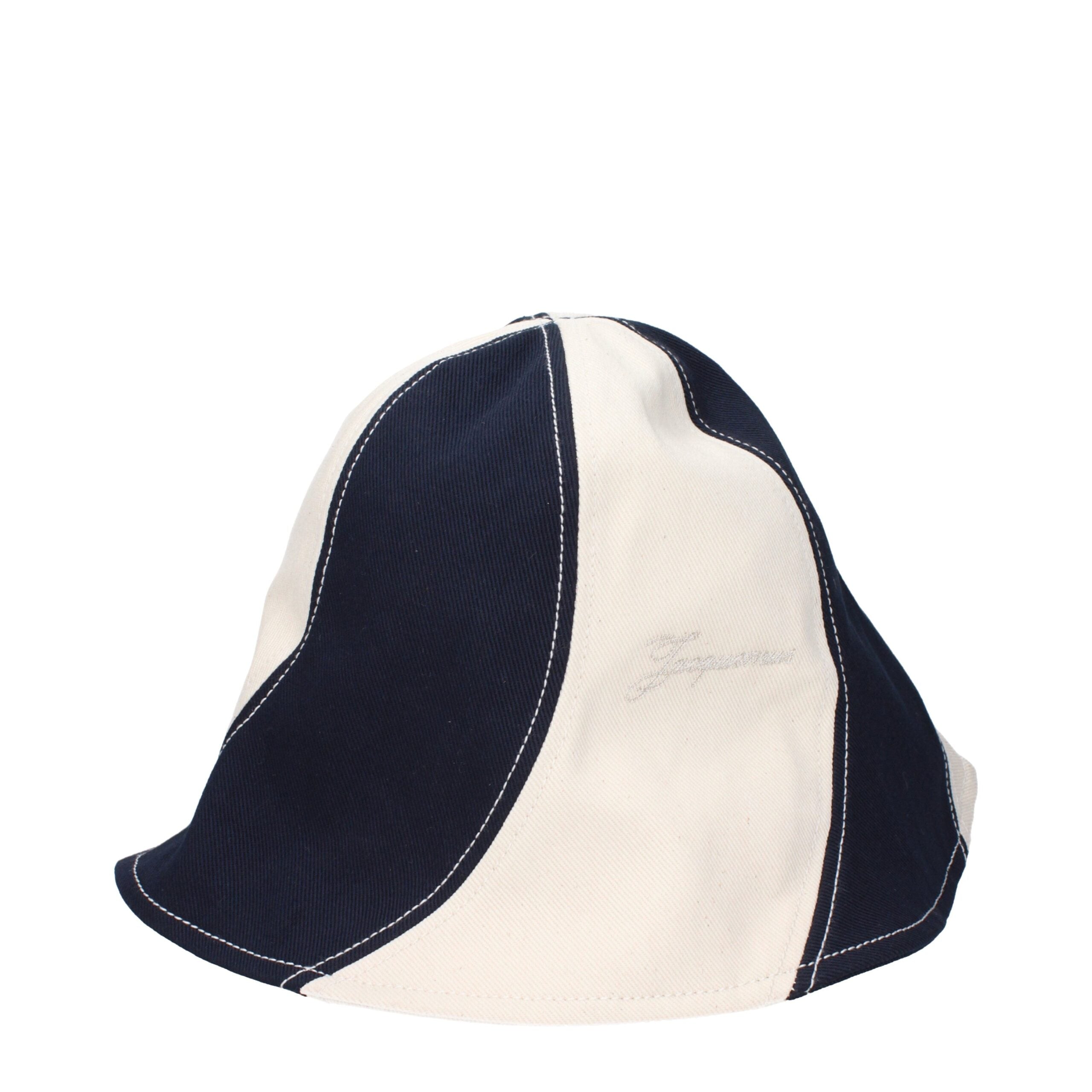 Blue Cotton Bucket Hats Jacquemus
