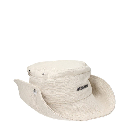 Beige Linen Bucket Hats Jacquemus