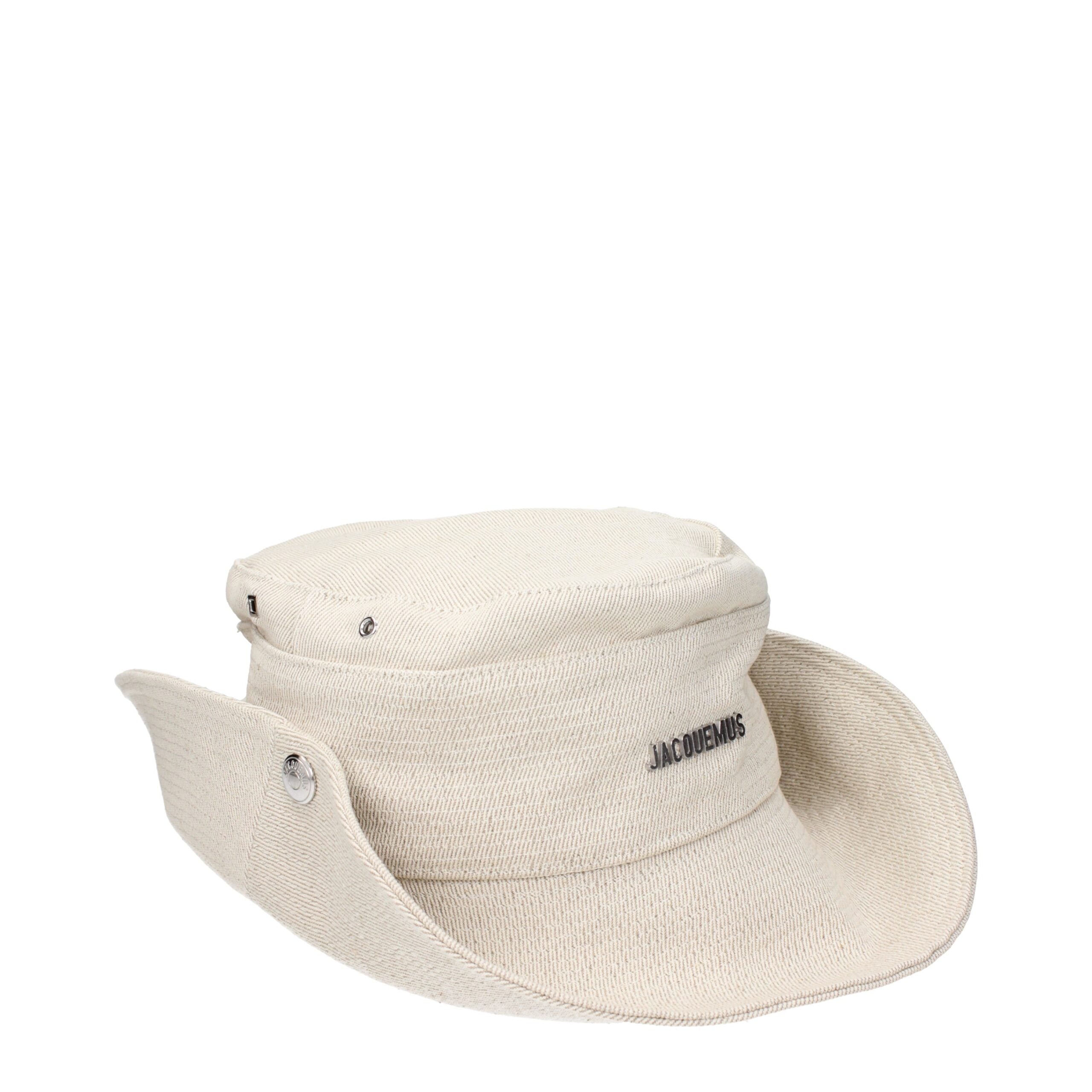 Beige Linen Bucket Hats Jacquemus