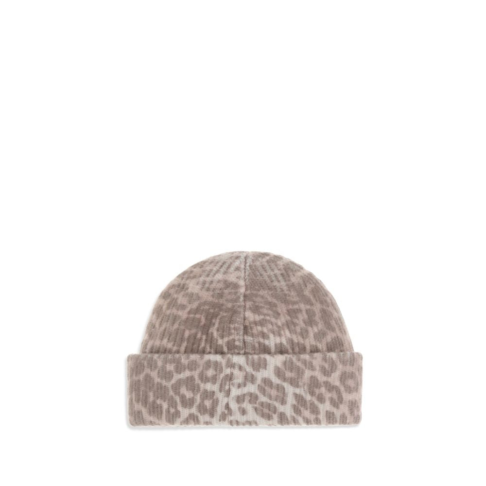 Leopard beanie Hat Ganni