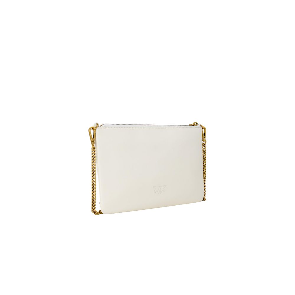Cream Leather Clutch Bag PINKO