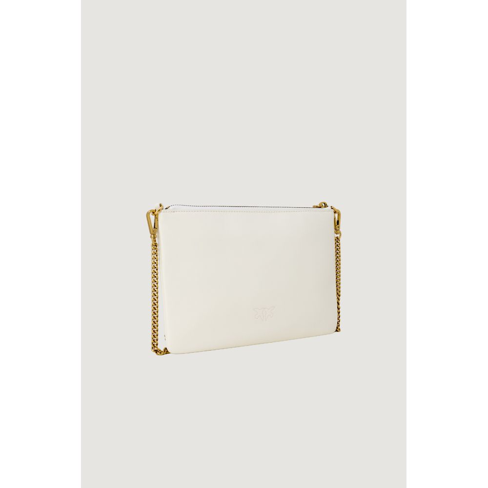 Cream Leather Clutch Bag PINKO