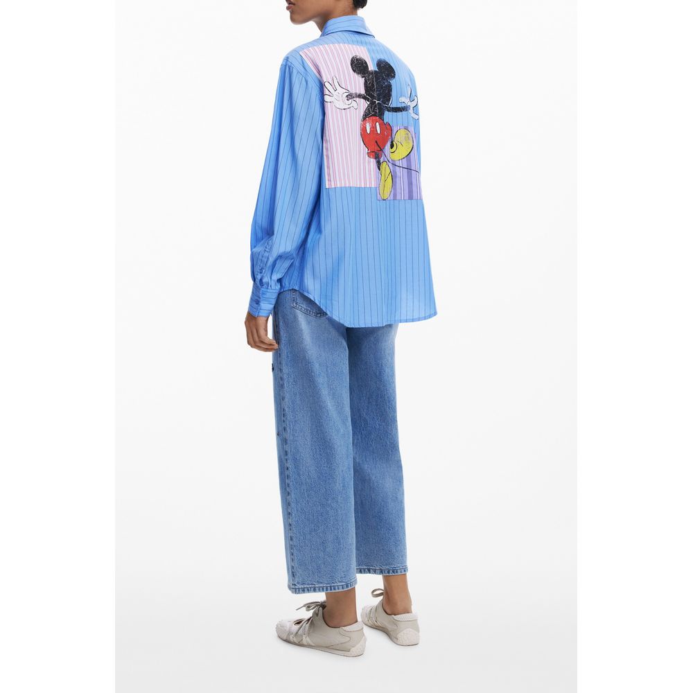 Blue Cotton Women Shirt Desigual
