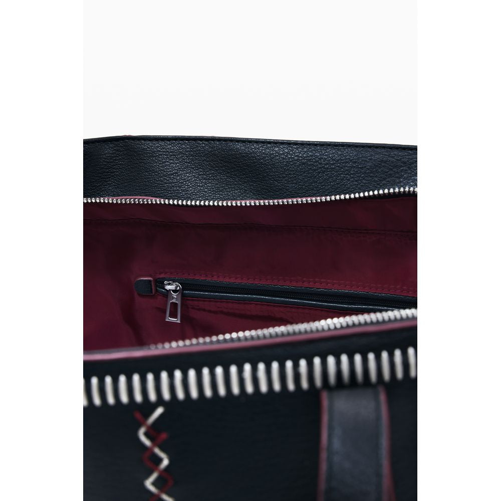 Black Polyethylene Women Handbag Desigual